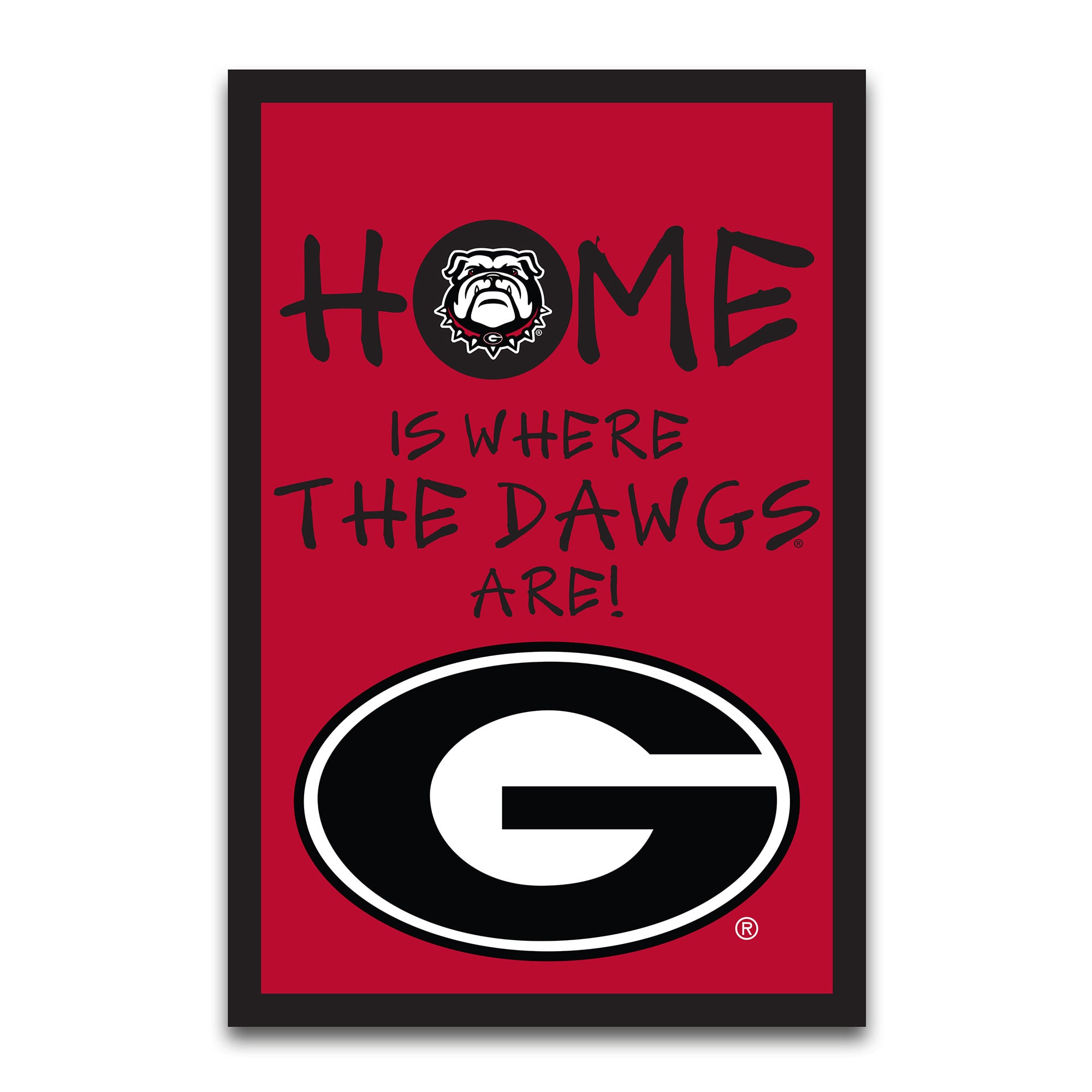 Drapeau de jardin Georgia Bulldogs « Home Is Where » (30 x 45 cm)