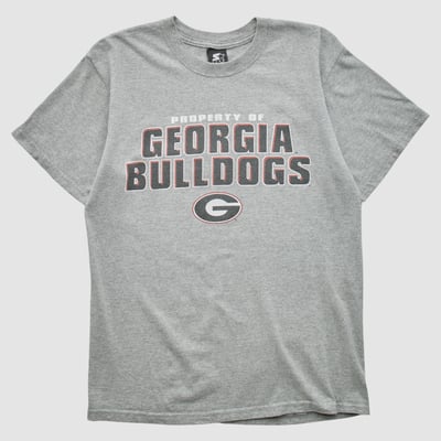 Georgia Bulldogs Starter 2000s T-shirt - Heather Gray - S by Fanatics Real Vintage