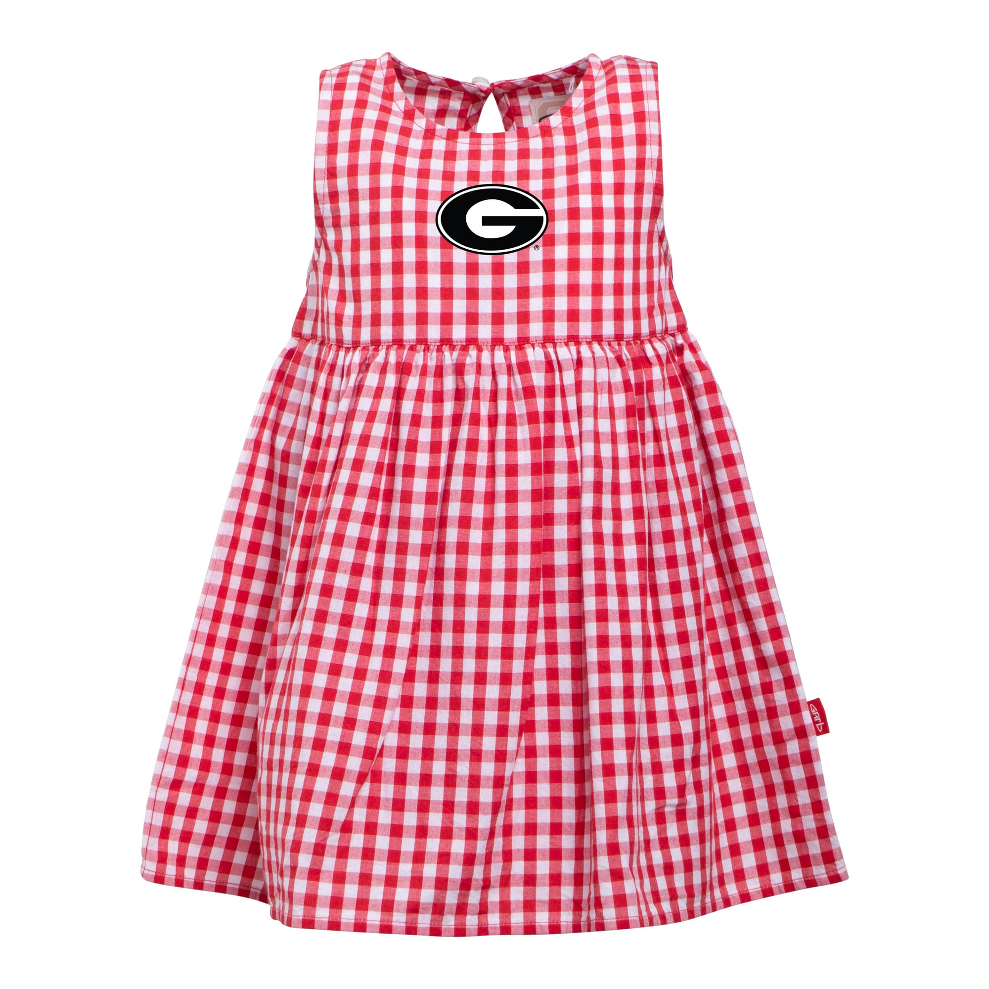 Girls Infant Garb  Red Georgia Bulldogs Loren Gingham Dress