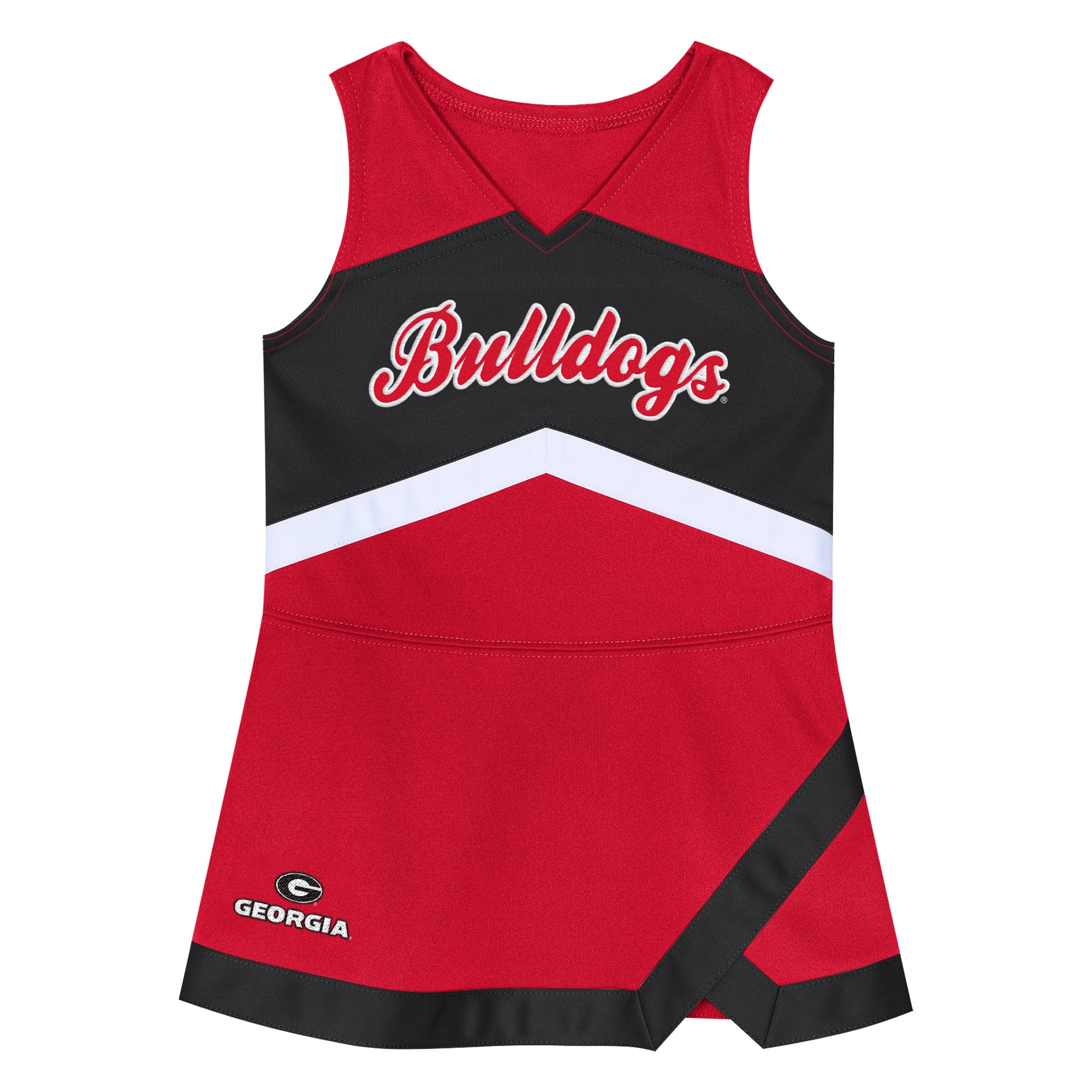 Girls Preschool Outerstuff Red Georgia Bulldogs Two-Piece Cheer Captain Jumper Dress & Bloomers Set