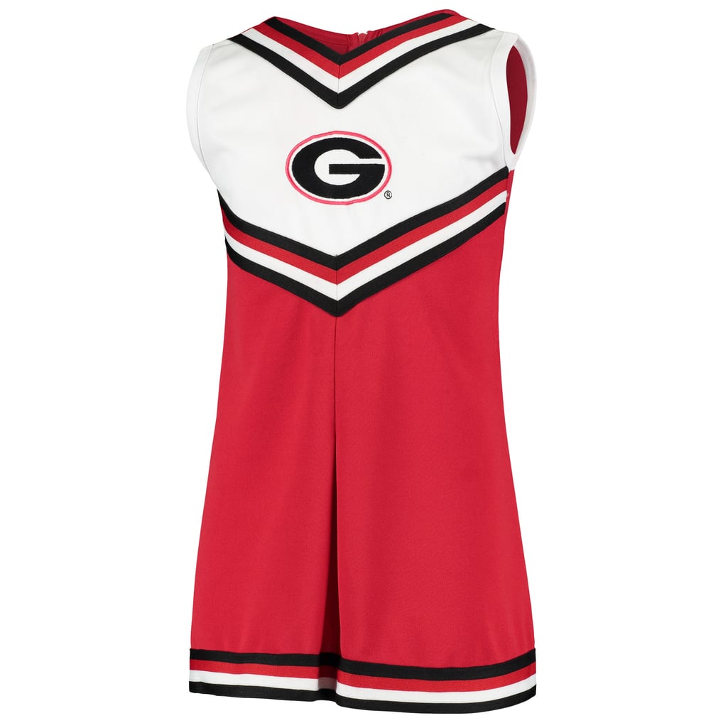 uga jersey dress Girl's Youth Red Georgia Bulldogs One-Piece Cheer OB 8/US 4