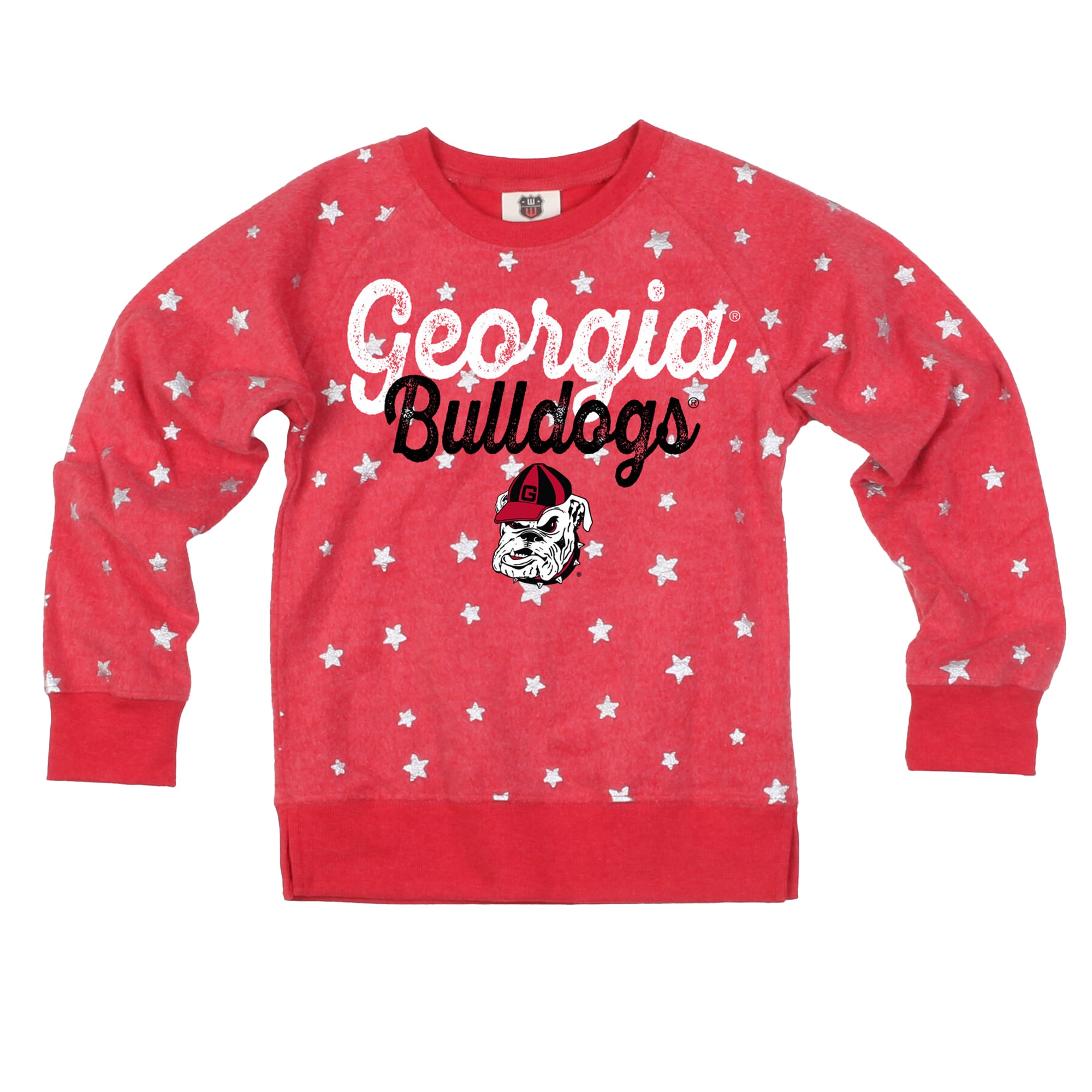 Sweat-shirt en polaire inversée Wes & Willy rouge Georgia Bulldogs pour filles