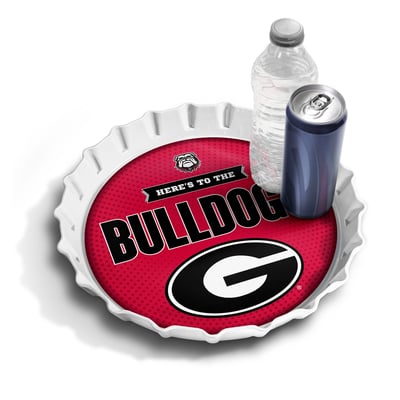 Georgia Bulldogs IDNA 13" Bottle Cap Serving Tray