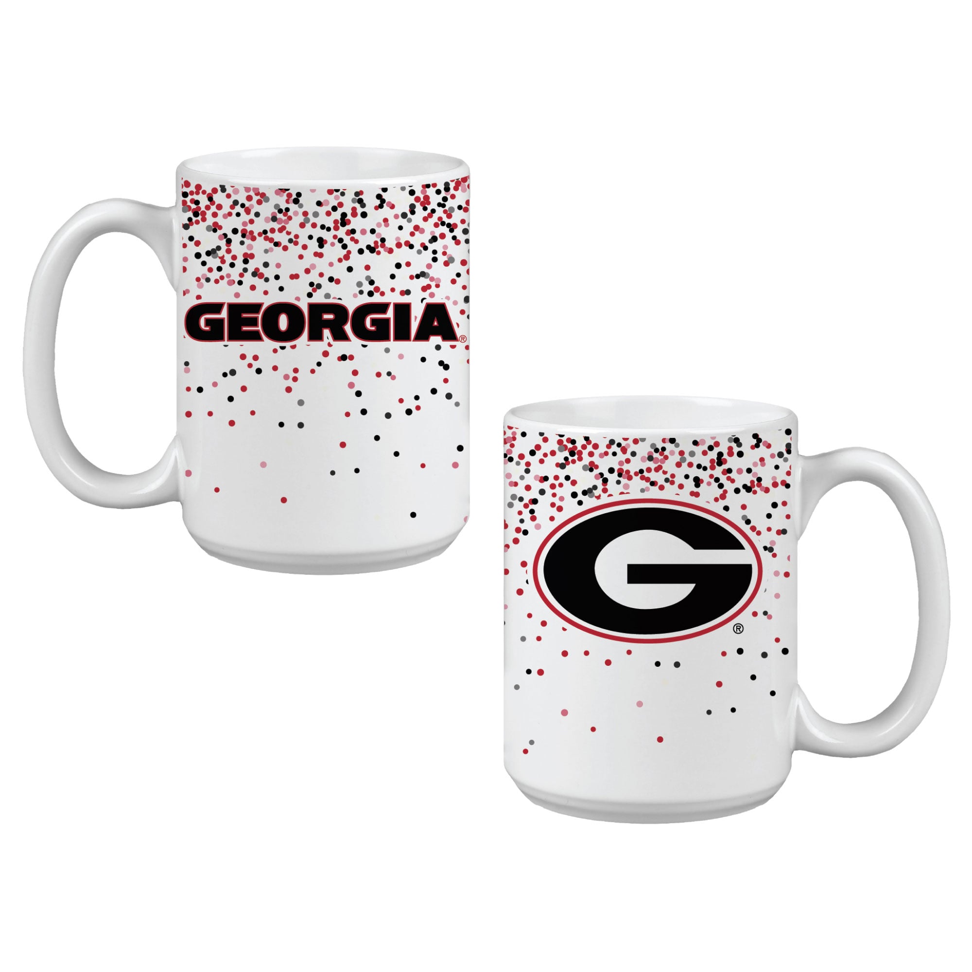 Mug à confettis Georgia Bulldogs d'Indigo Falls - Lot de 2