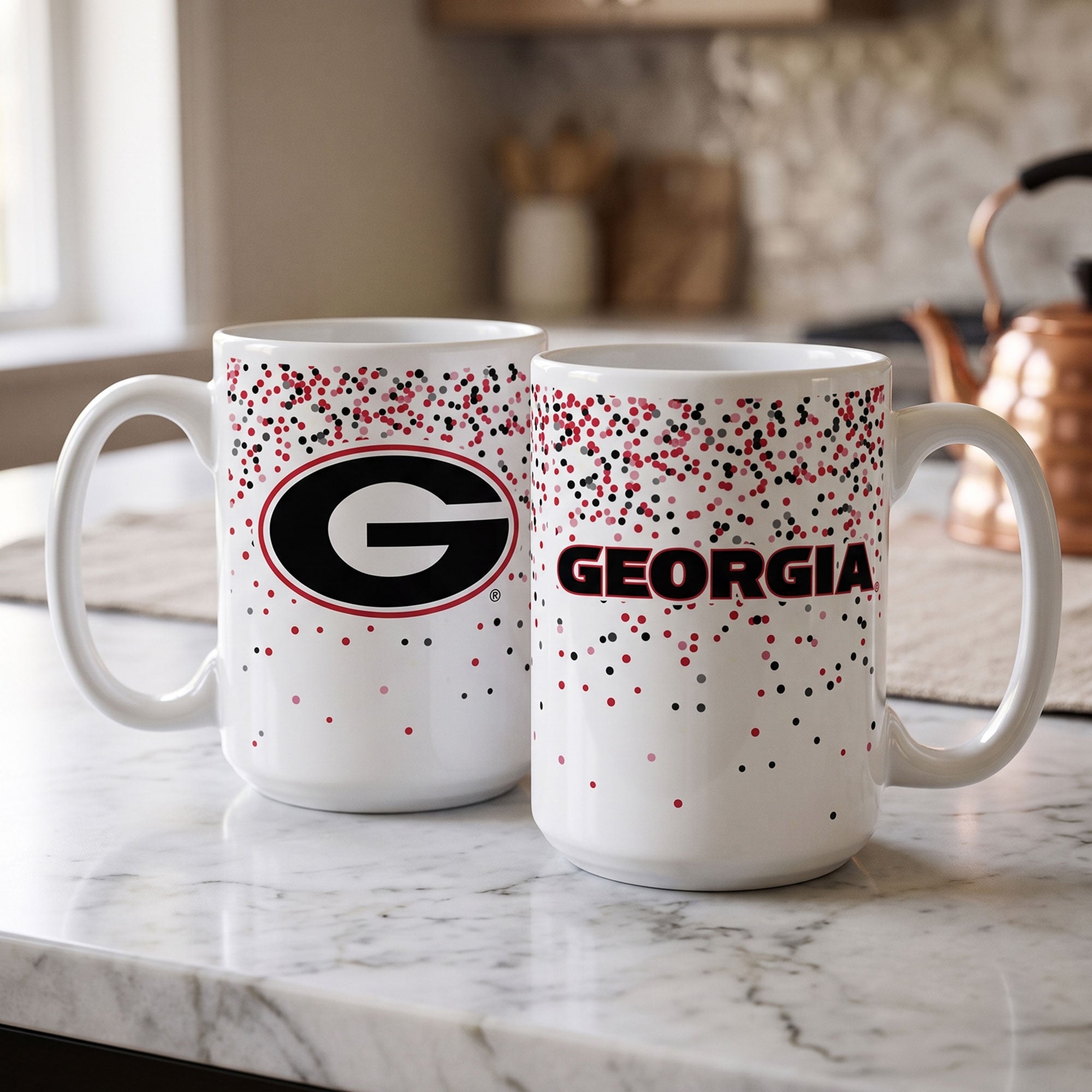 Mug à confettis Georgia Bulldogs d'Indigo Falls - Lot de 2