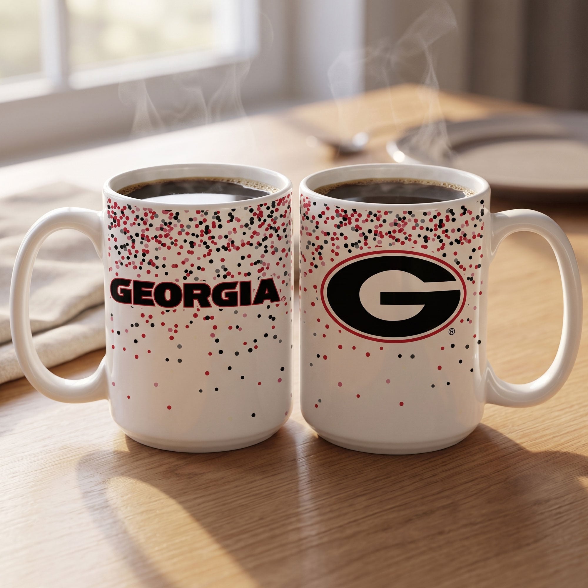 Mug à confettis Georgia Bulldogs d'Indigo Falls - Lot de 2