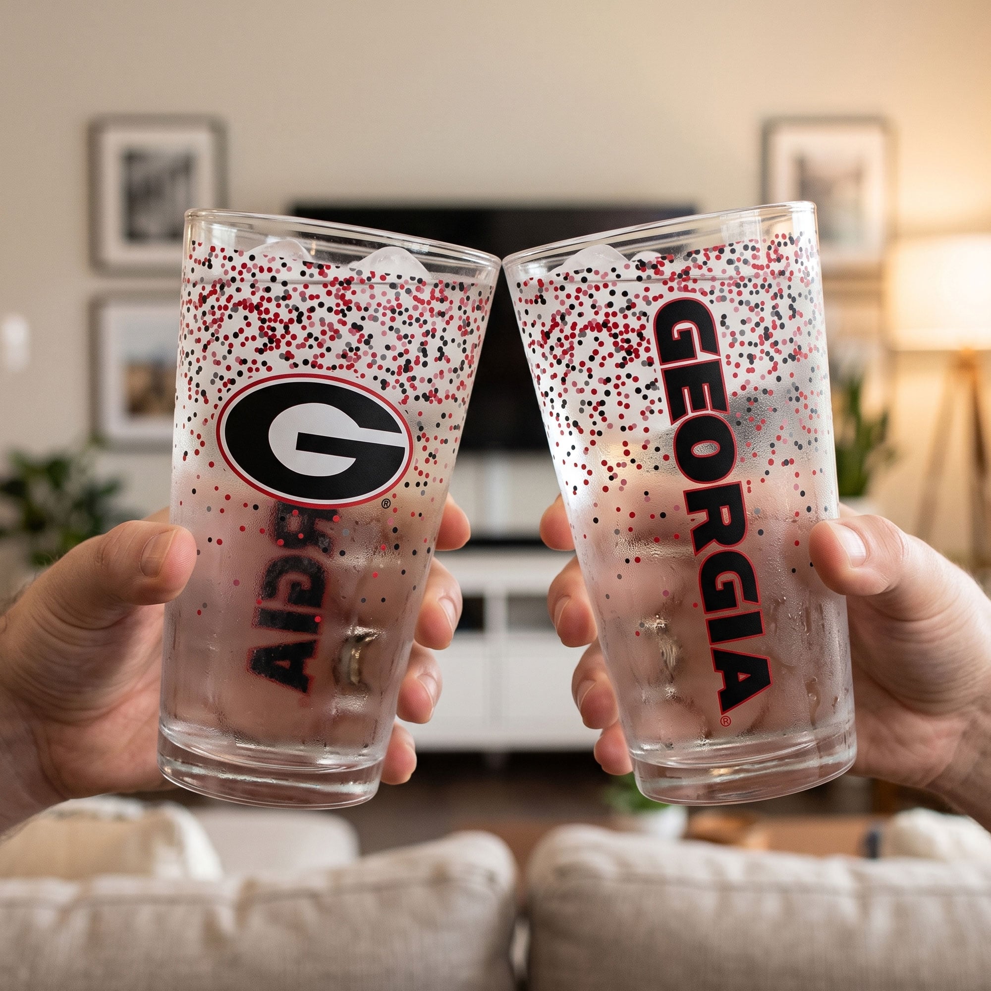 Indigo Falls Georgia Bulldogs Confetti Pints ​​- Lot de 2