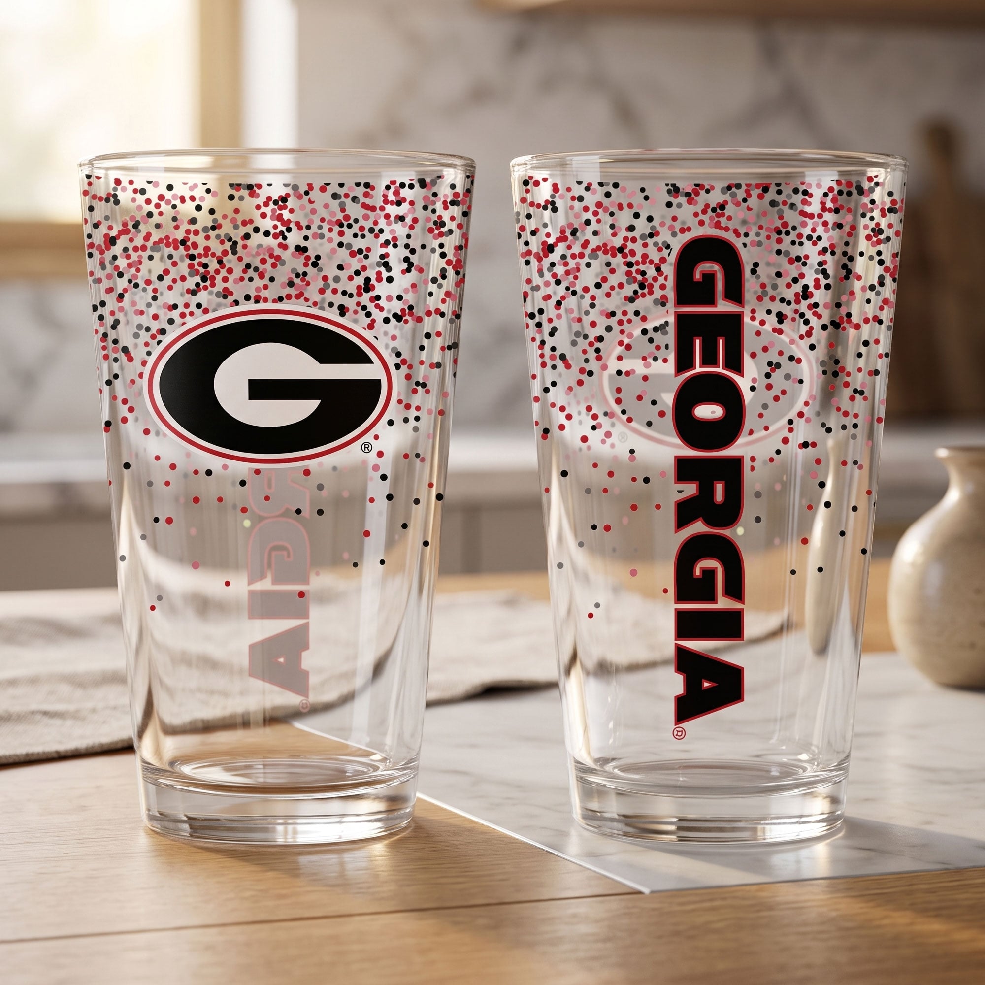 Indigo Falls Georgia Bulldogs Confetti Pints ​​- Lot de 2