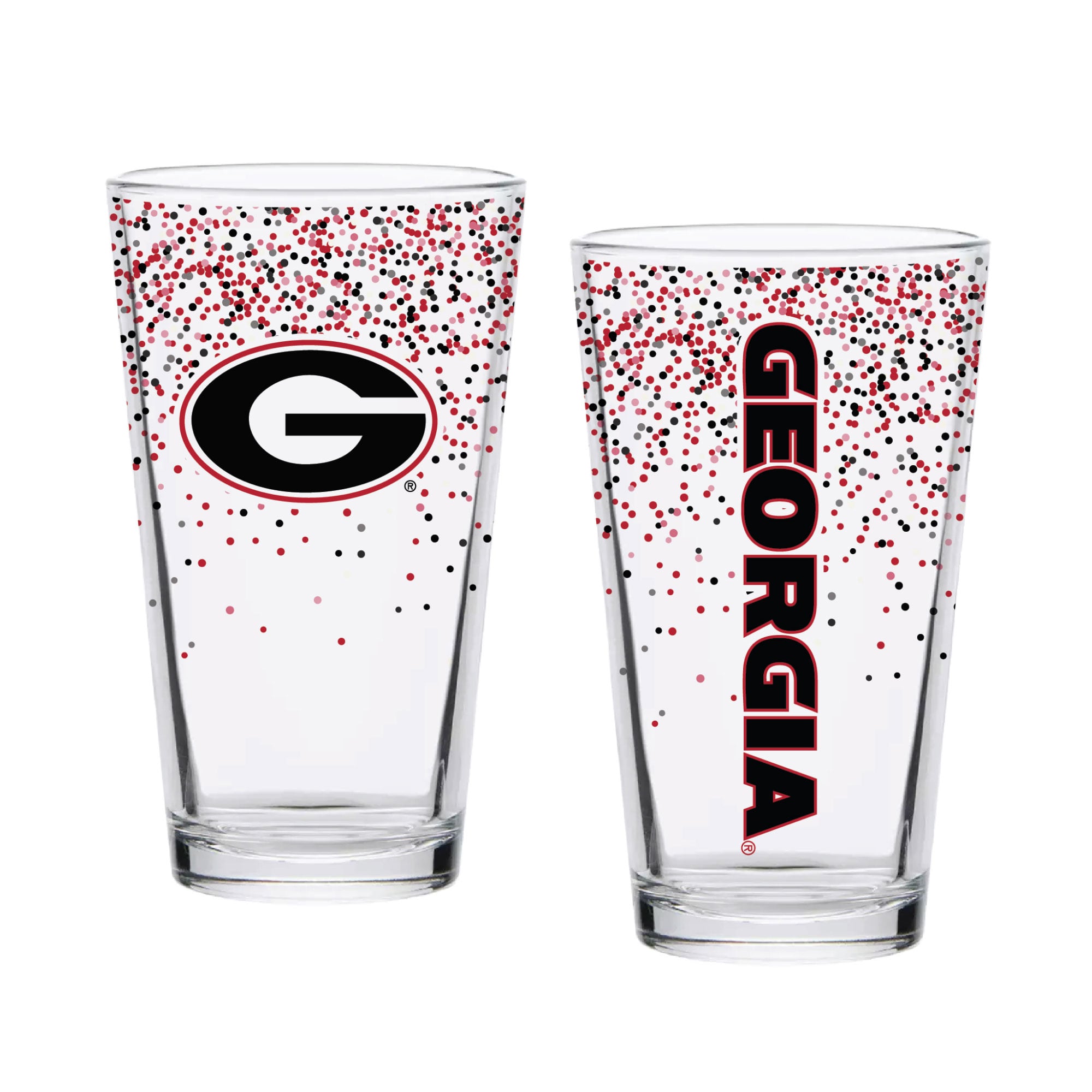 Indigo Falls Georgia Bulldogs Confetti Pints ​​- Lot de 2