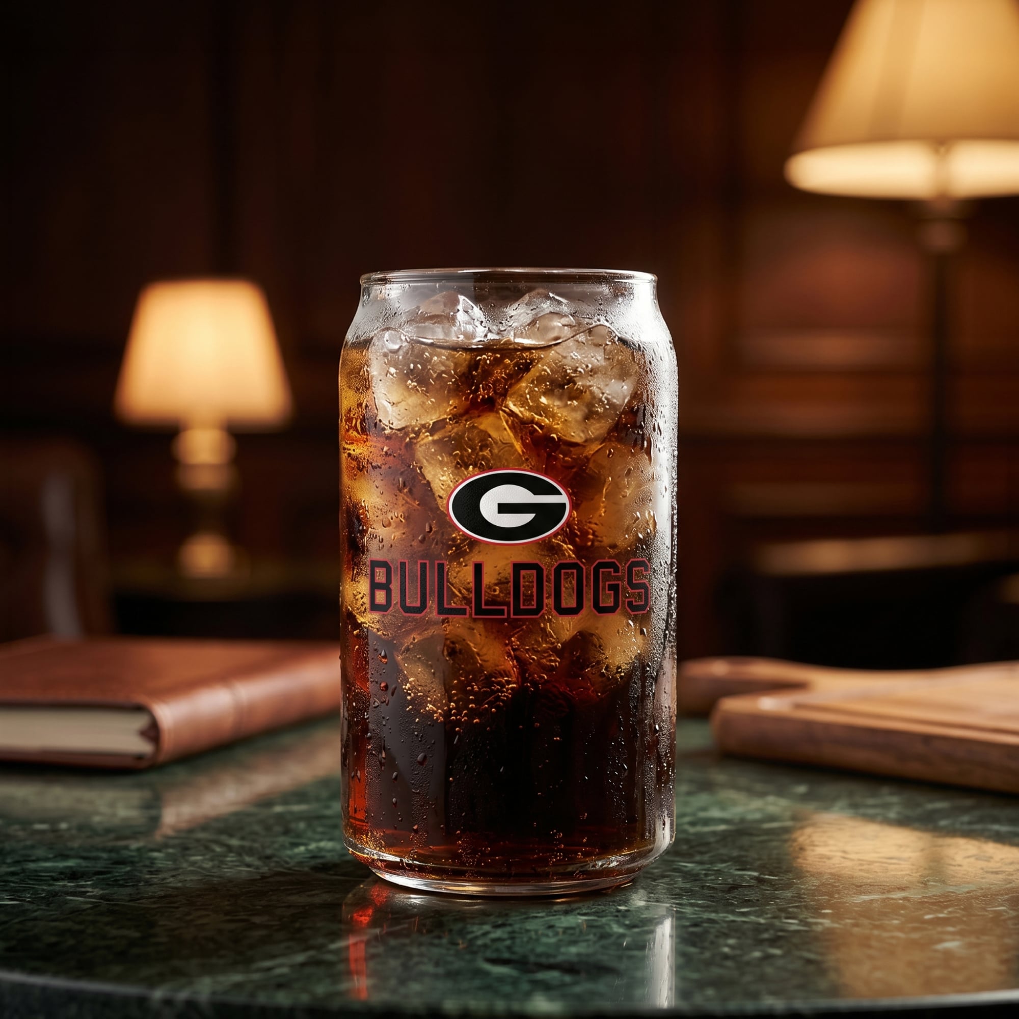 Ensemble de 4 canettes en verre de collection Indigo Falls Georgia Bulldogs