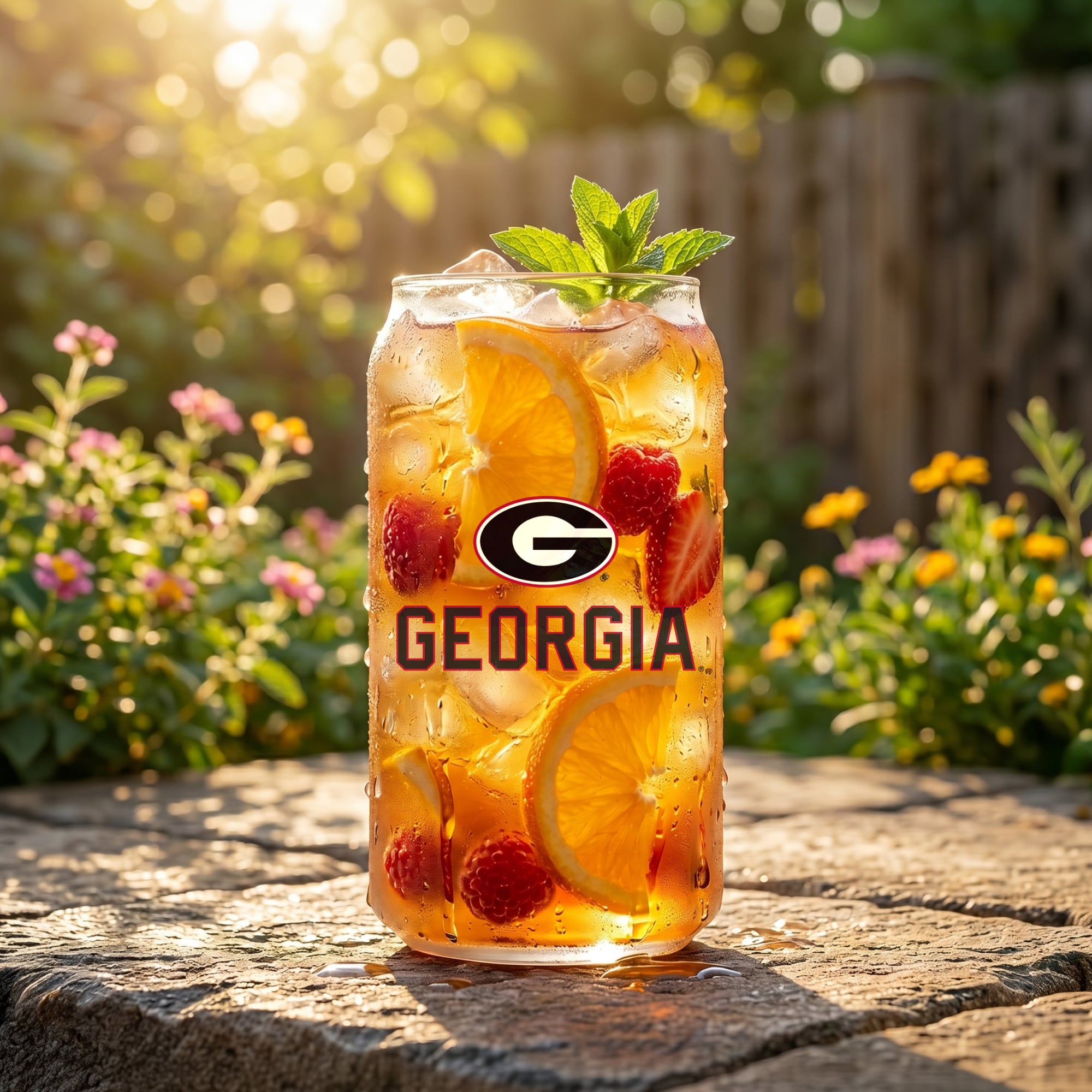 Ensemble de 4 canettes en verre de collection Indigo Falls Georgia Bulldogs