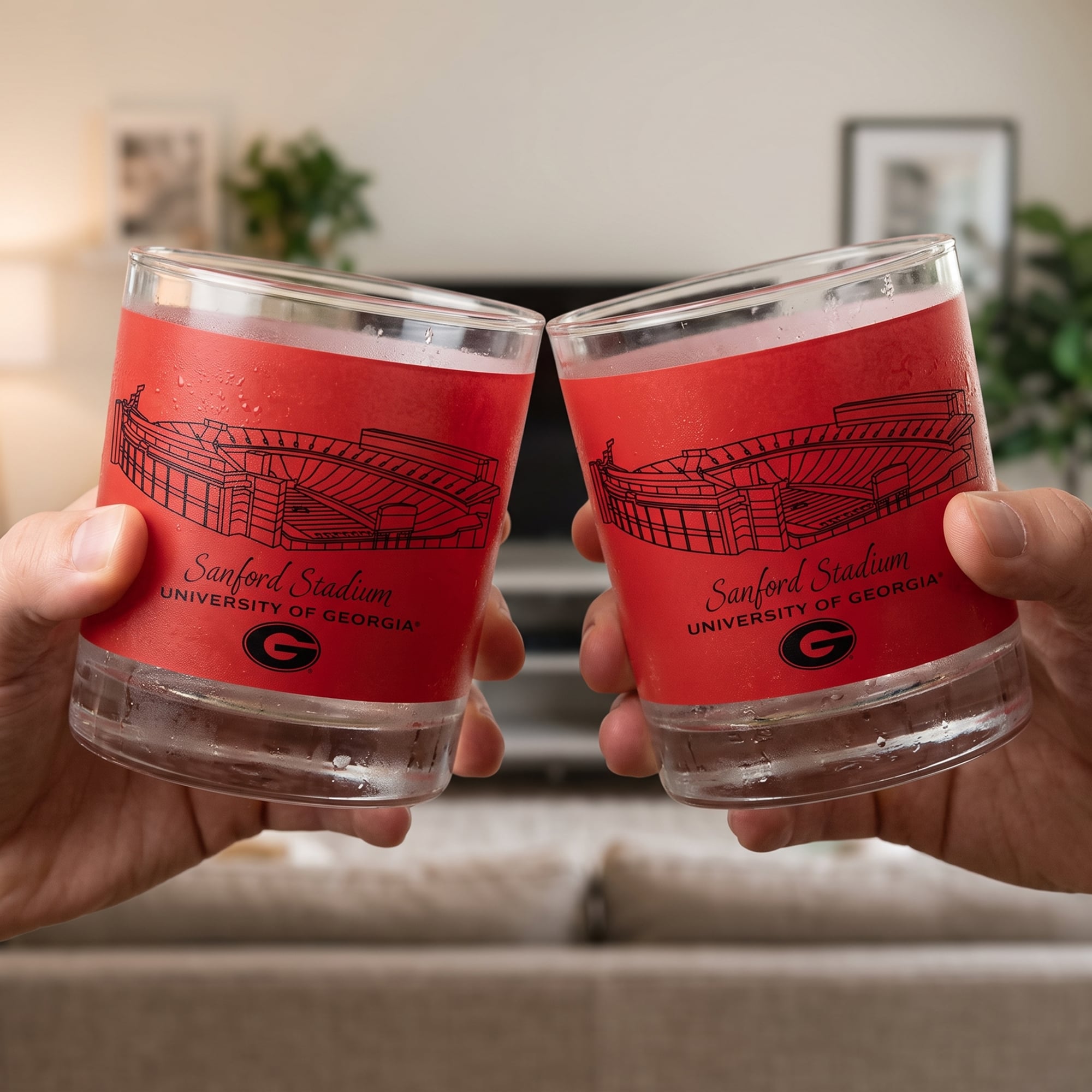 Pack de 2 verres à whisky Indigo Falls Georgia Bulldogs Core Stadium