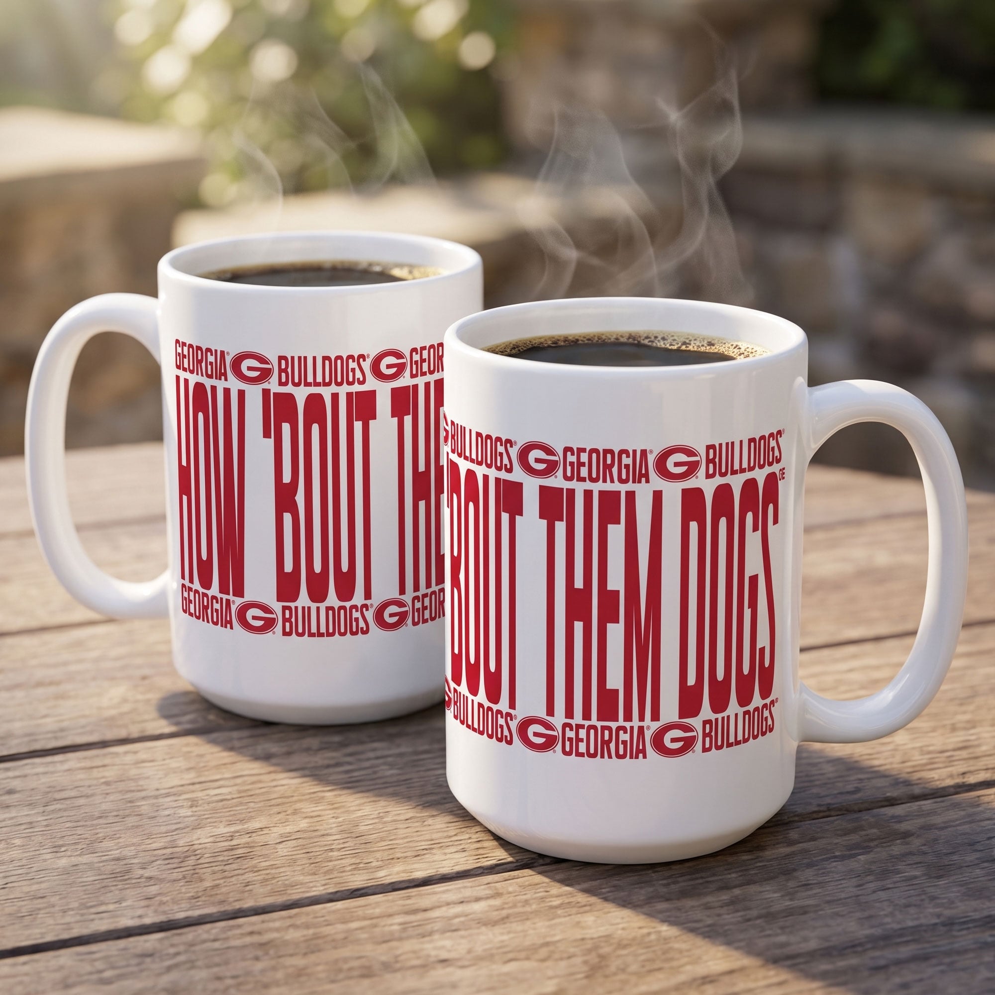 Mug surélevé Georgia Bulldogs d'Indigo Falls - Lot de 2