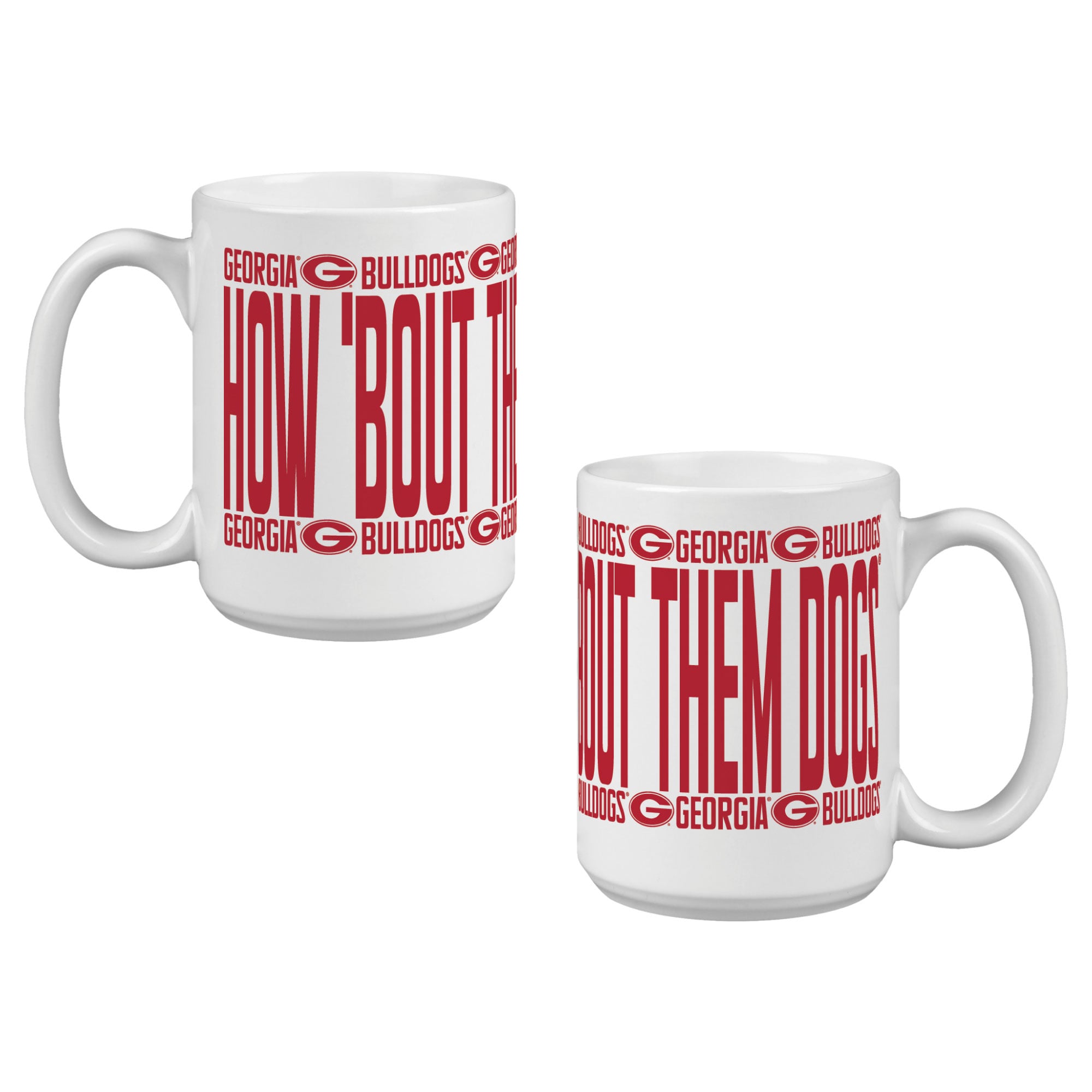 Mug surélevé Georgia Bulldogs d'Indigo Falls - Lot de 2