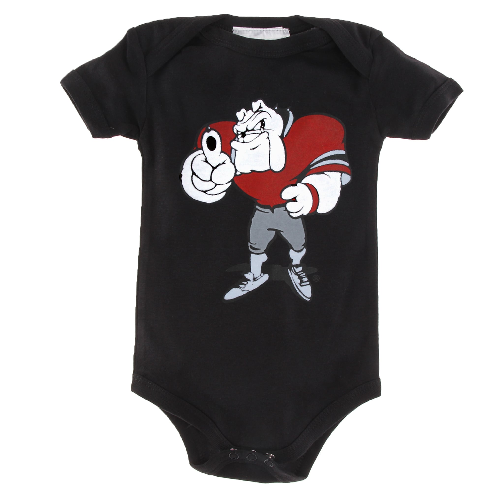 Body bébé Two Feet Ahead noir Georgia Bulldogs avec grand logo