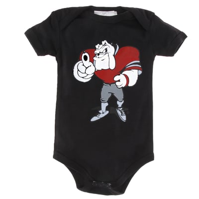 Georgia Bulldogs Two Feet Ahead Infant Big Logo Bodysuit - Black
