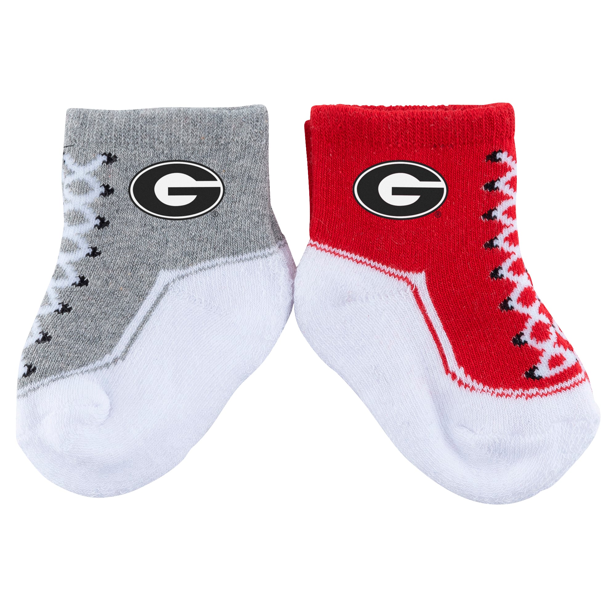Chaussettes pour bébé ZooZatz Georgia Bulldogs (lot de 2)