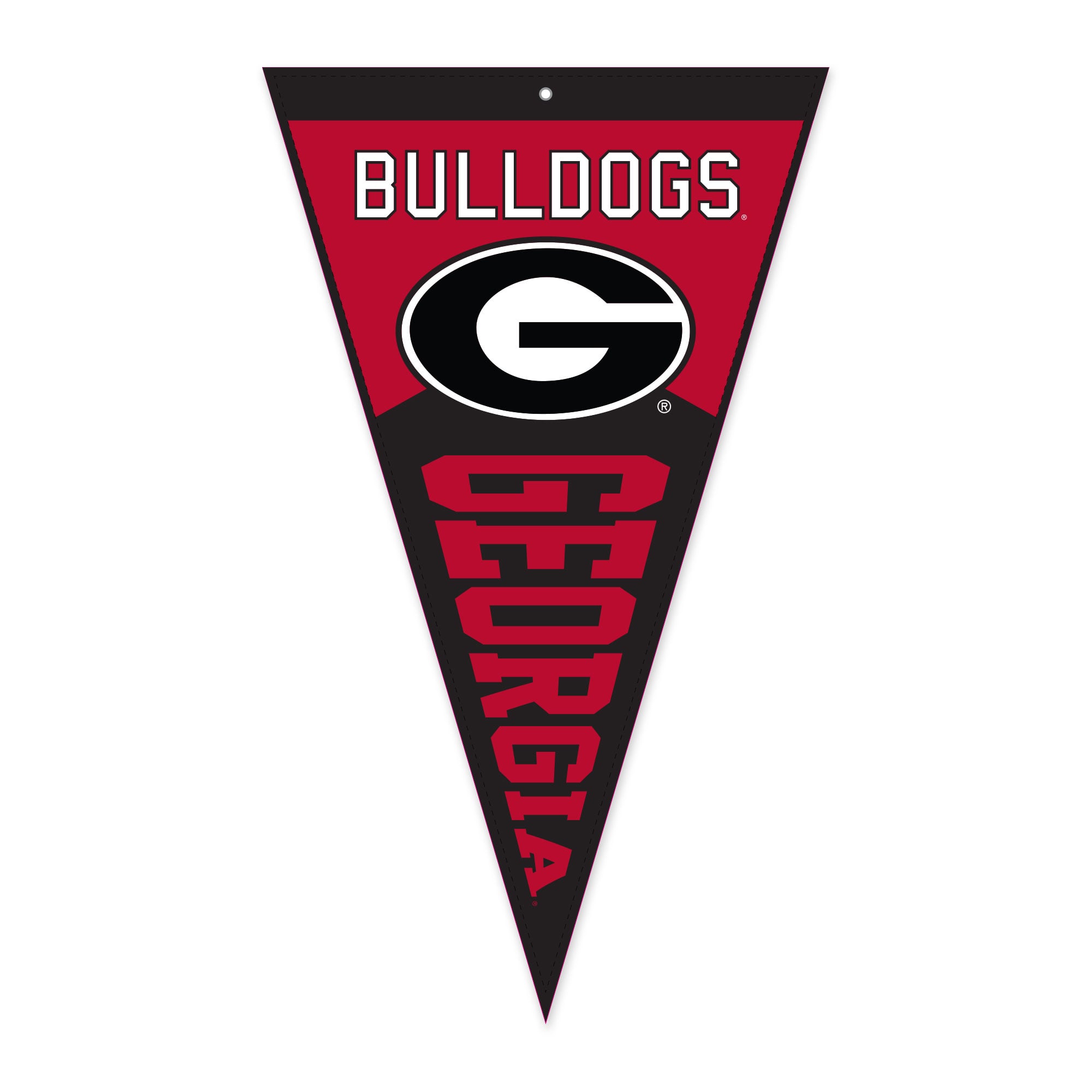Jardine Georgia Bulldogs 16" x 27" Pennant Shape Golf Towel with Magnetic Clip