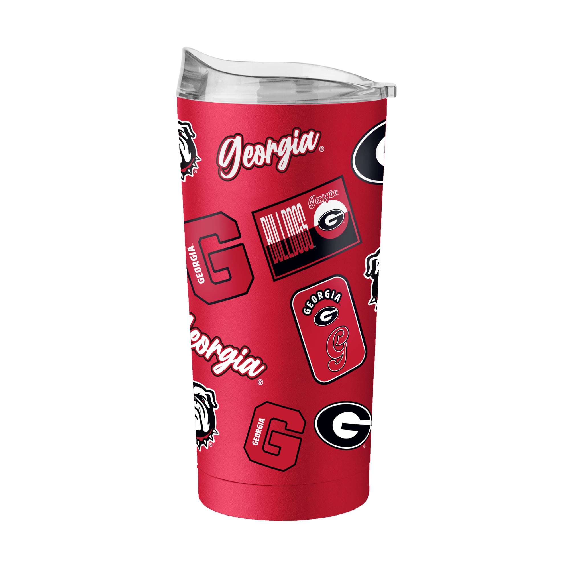 Gobelet isotherme 20 oz à revêtement en poudre Dreamweave, orné du logo Georgia Bulldogs de la marque Logo Brands