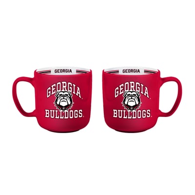 Georgia Bulldogs Logo Brands Two-Piece 15oz. Stripe Mug Set