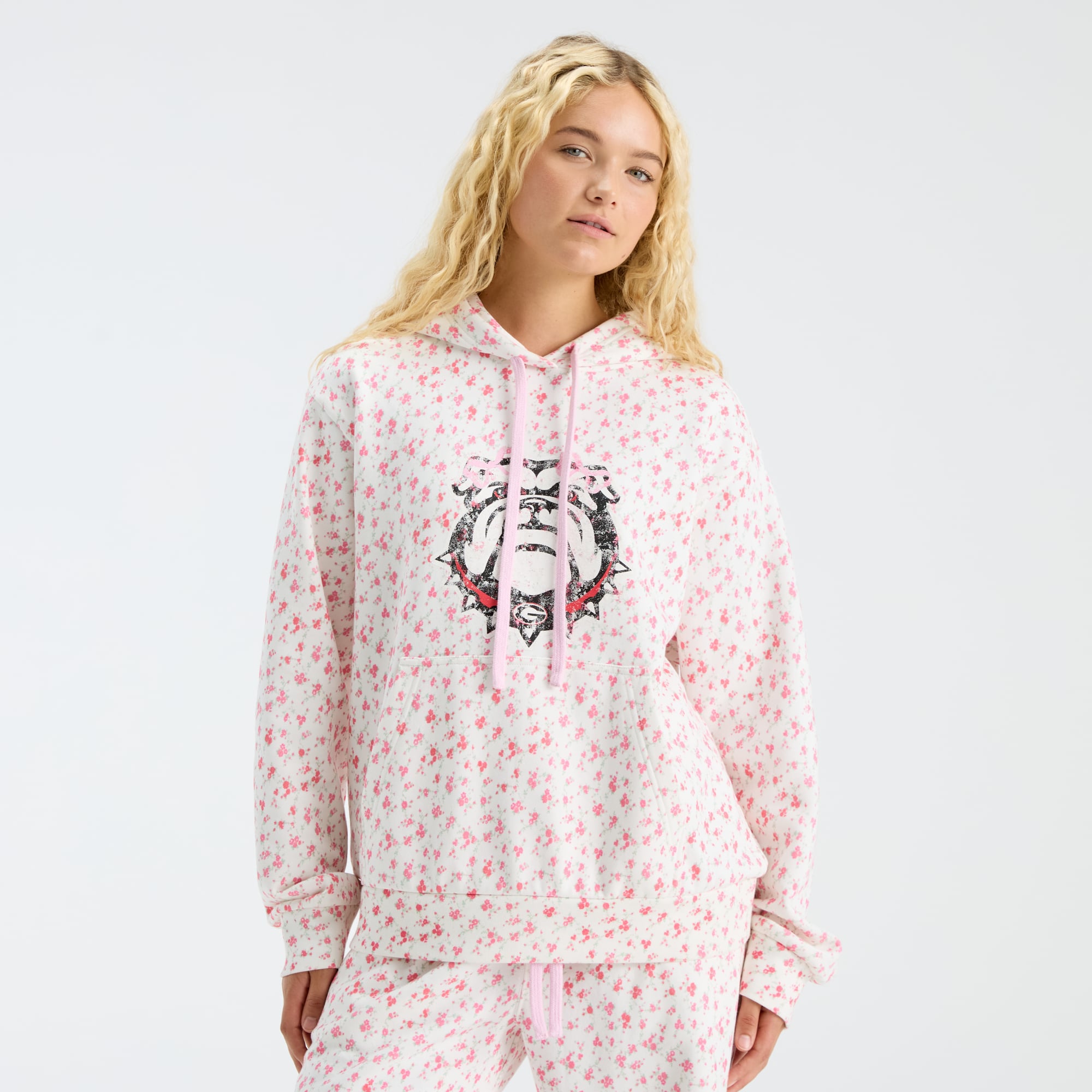 LoveShackFancy Women's White Georgia Bulldogs Nacova Hoodie