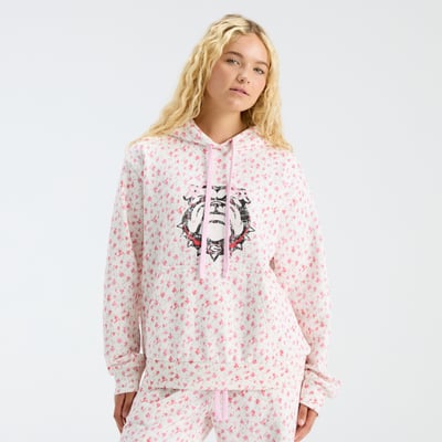 LoveShackFancy Georgia Bulldogs Women's Nacova Hoodie - White