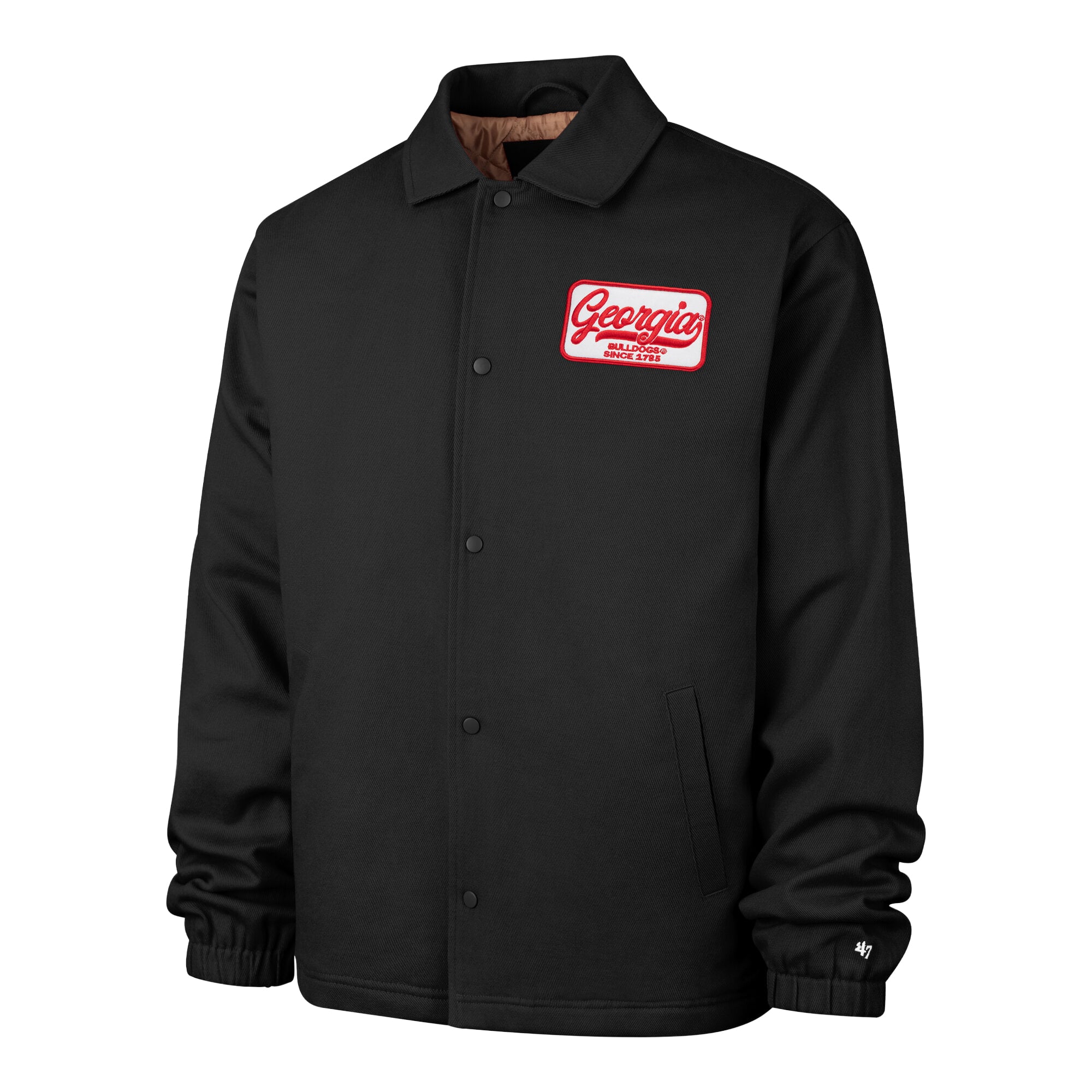 Men's '47 Black Georgia Bulldogs Retread Full-Snap Coaches Jacket