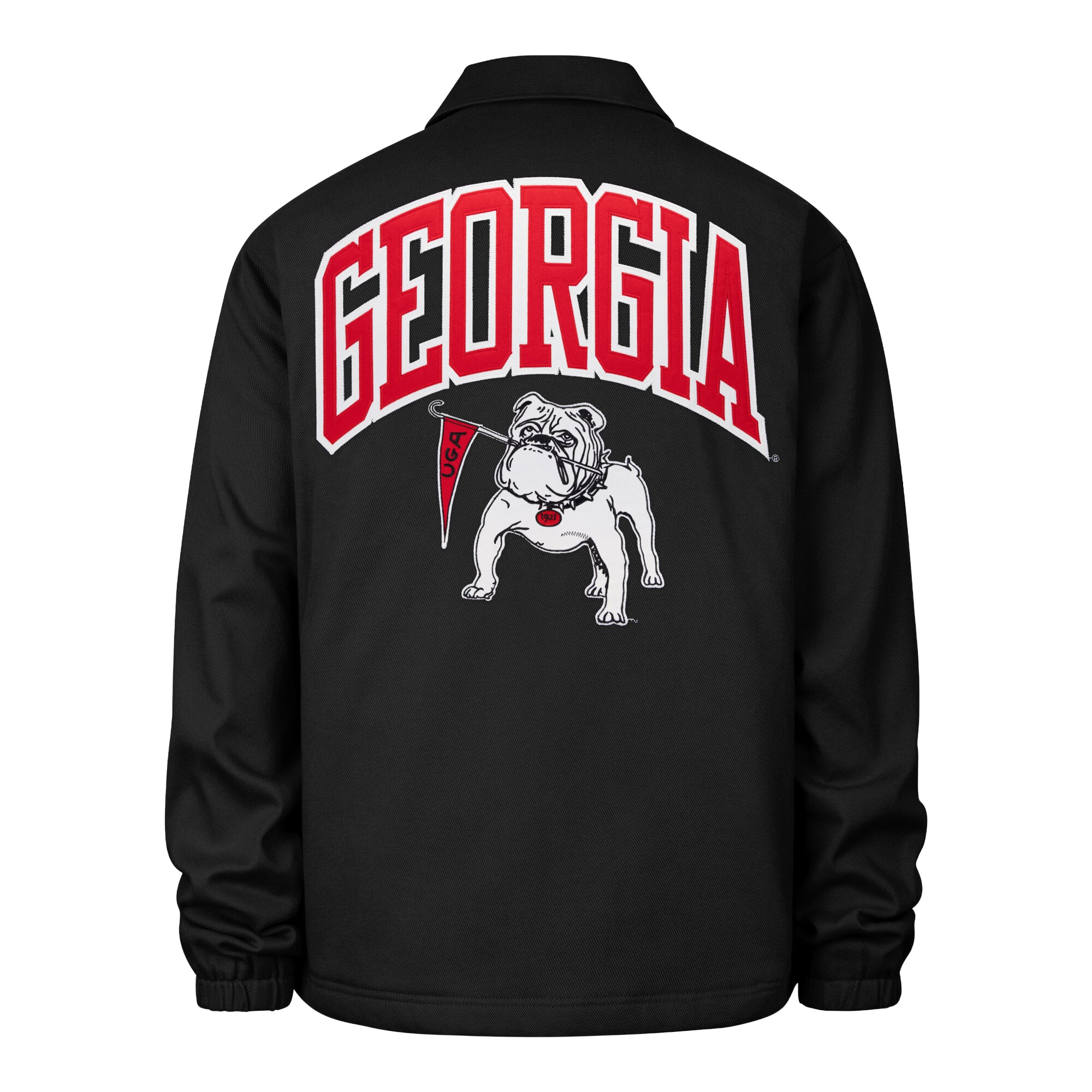 Men's '47 Black Georgia Bulldogs Retread Full-Snap Coaches Jacket