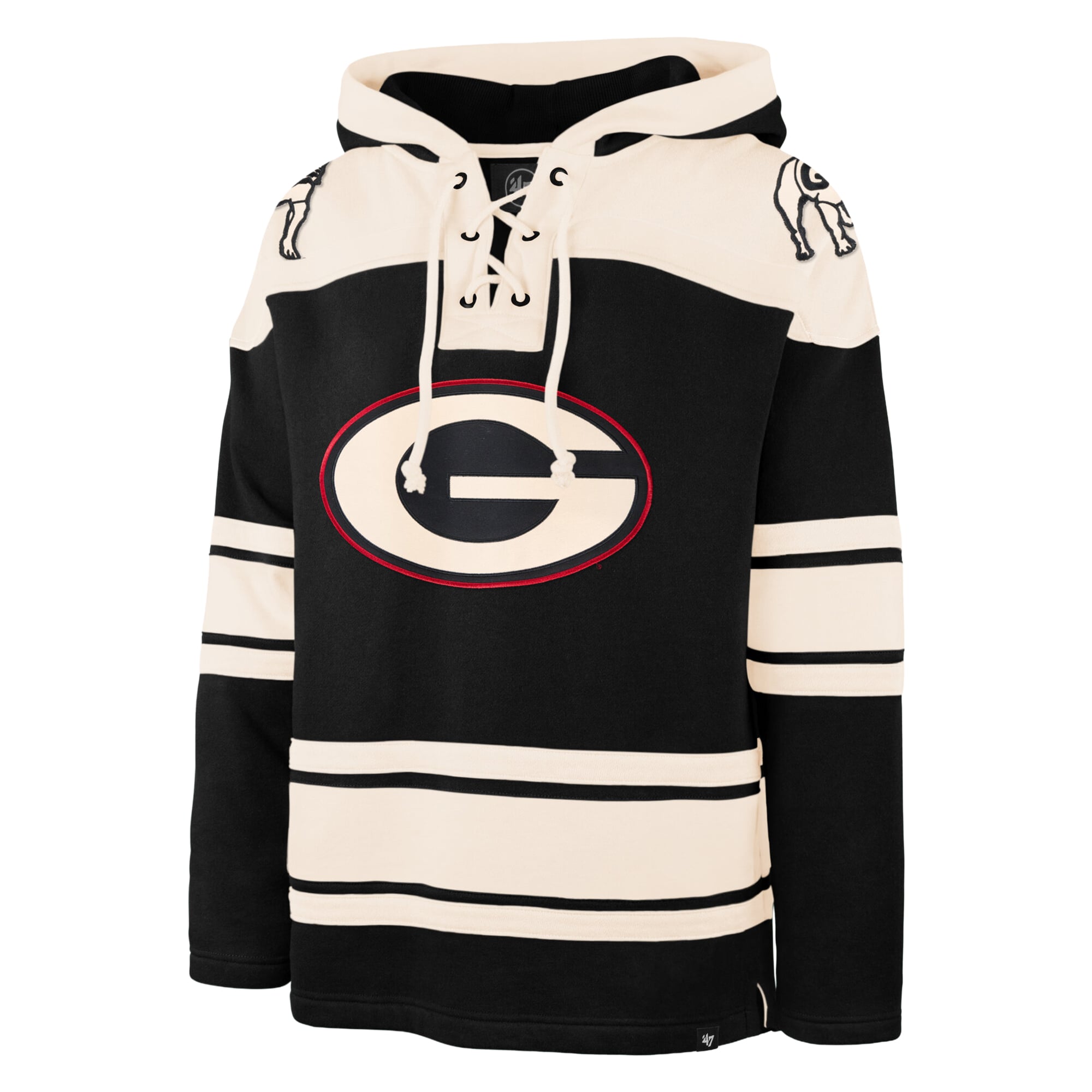 Men's '47  Black Georgia Bulldogs Superior Lacer Hoodie