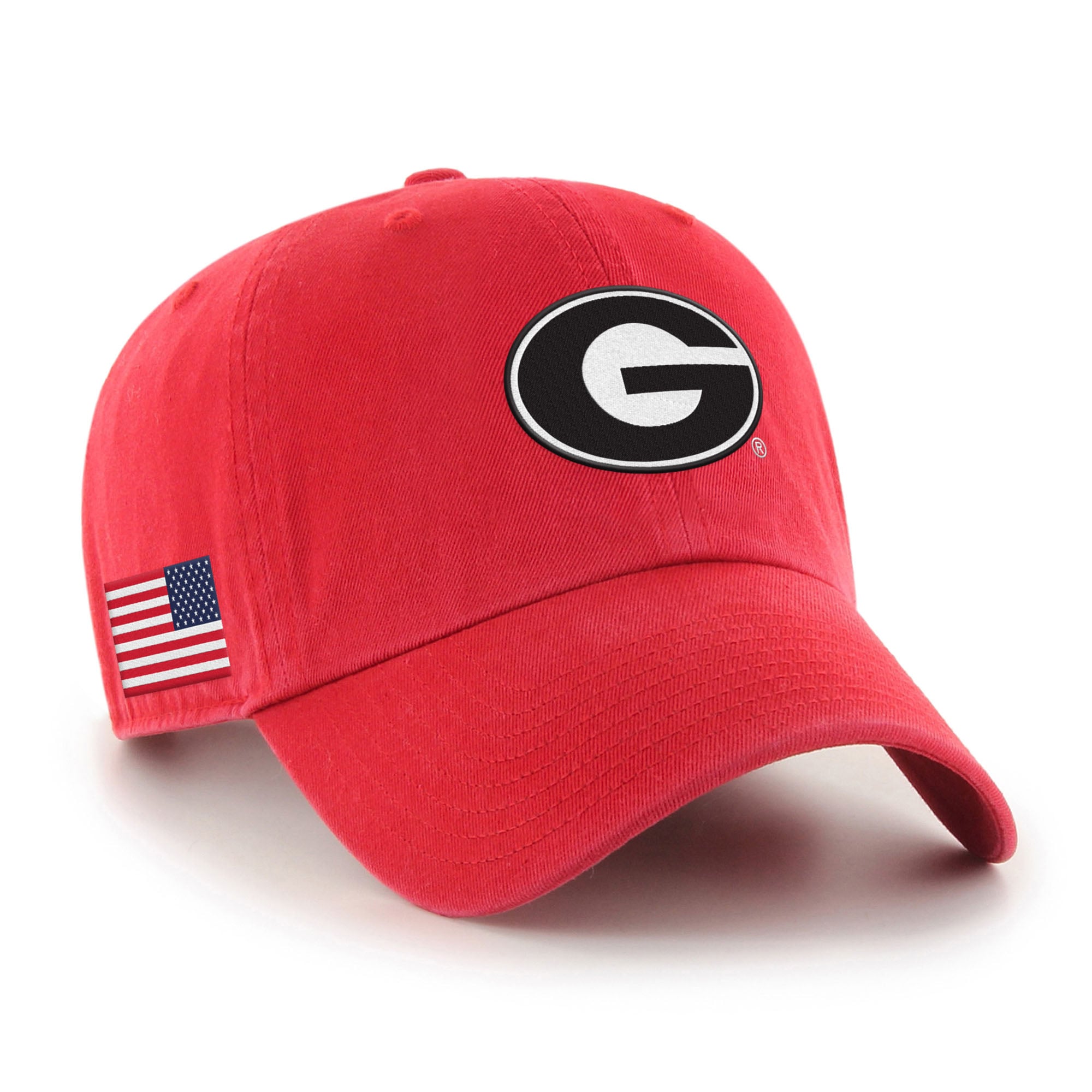 Men's '47 Red Georgia Bulldogs Americana Heritage Clean Up Adjustable Hat