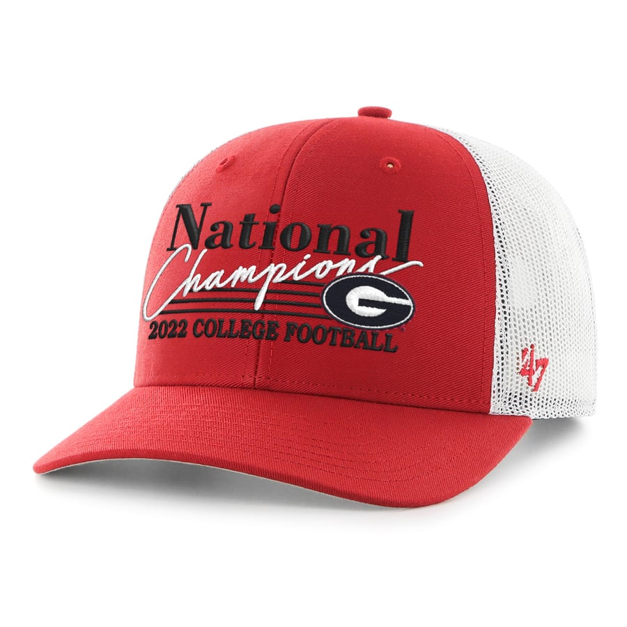 Tracker Snap Back Men's '47 Red Georgia Bulldogs College Football Playoff 2022 National ...