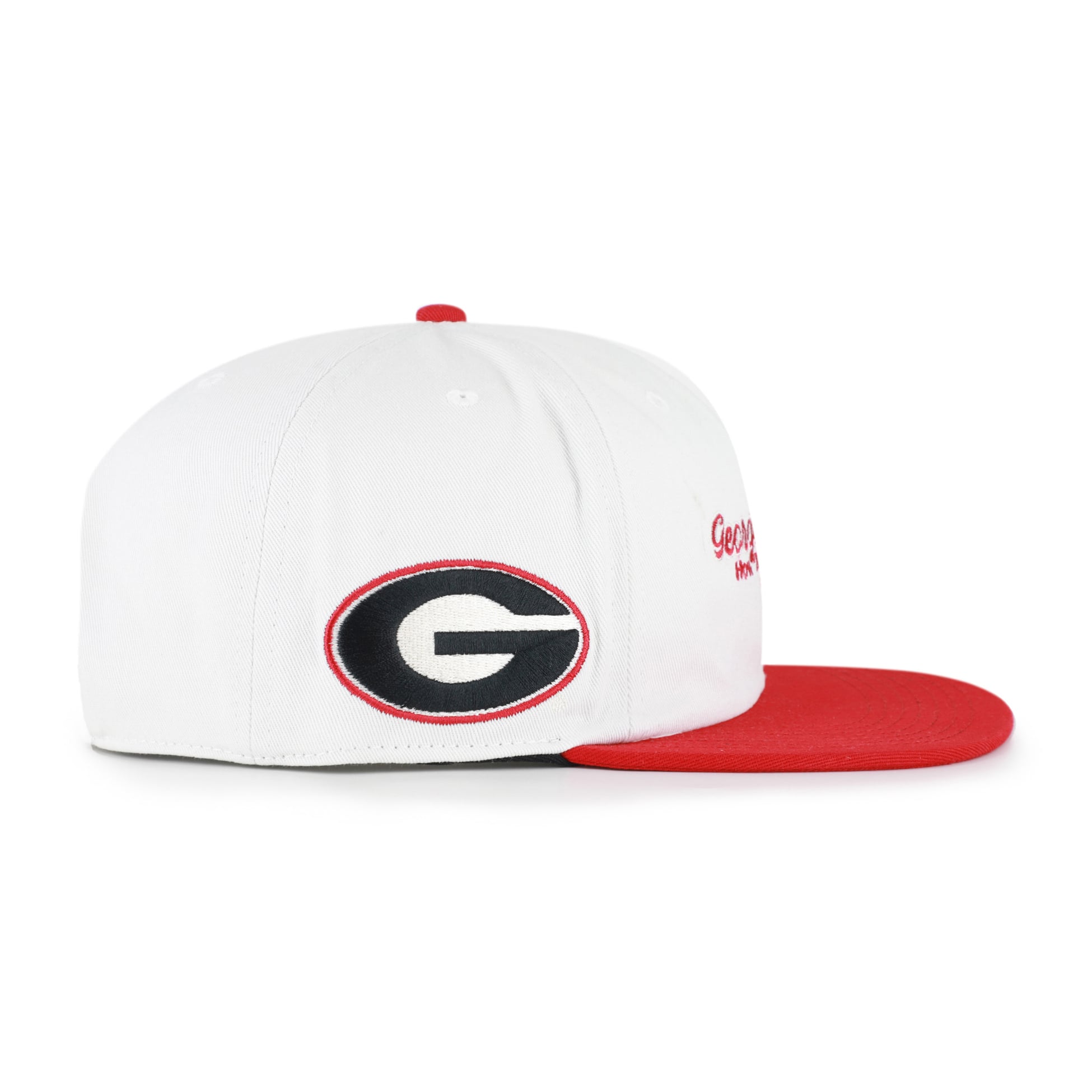 Casquette homme '47 blanche/rouge Georgia Bulldogs Script Stack Relaxed Captain ajustable