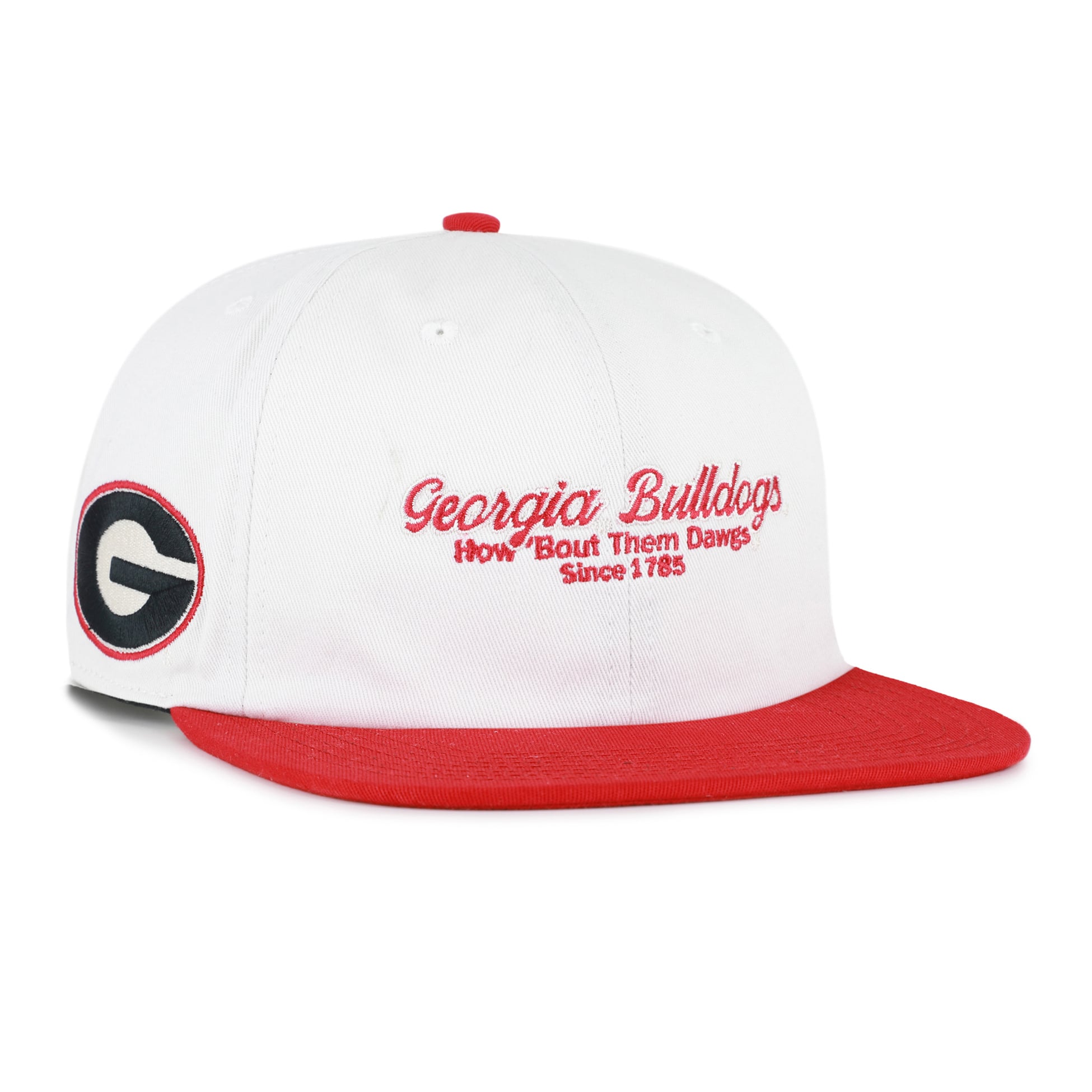 Casquette homme '47 blanche/rouge Georgia Bulldogs Script Stack Relaxed Captain ajustable