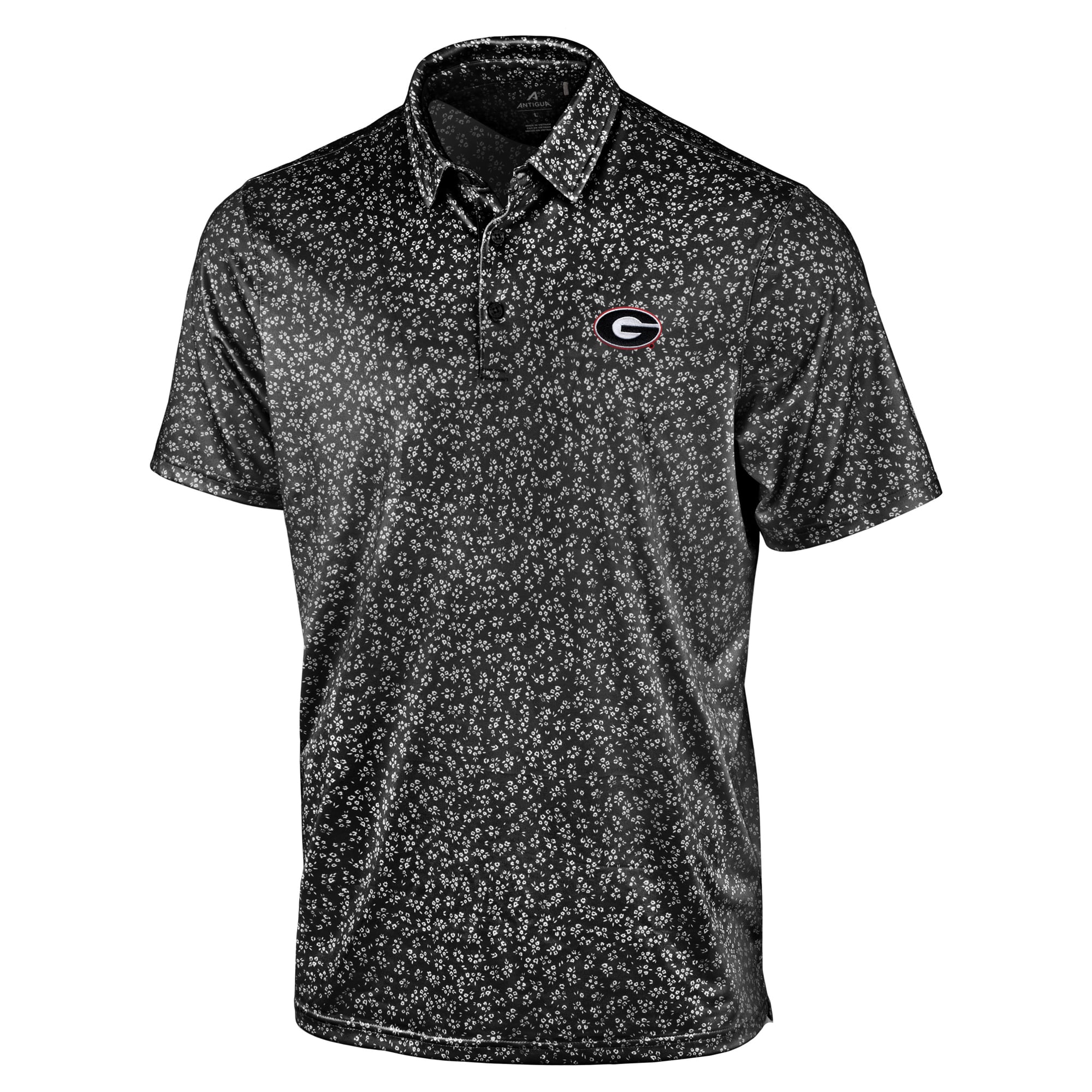 Men's Antigua Georgia Bulldogs Mono Floral Polo