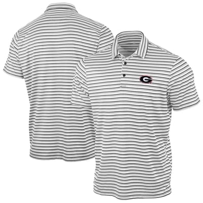 Georgia Bulldogs Antigua Space Stripe Polo - Black