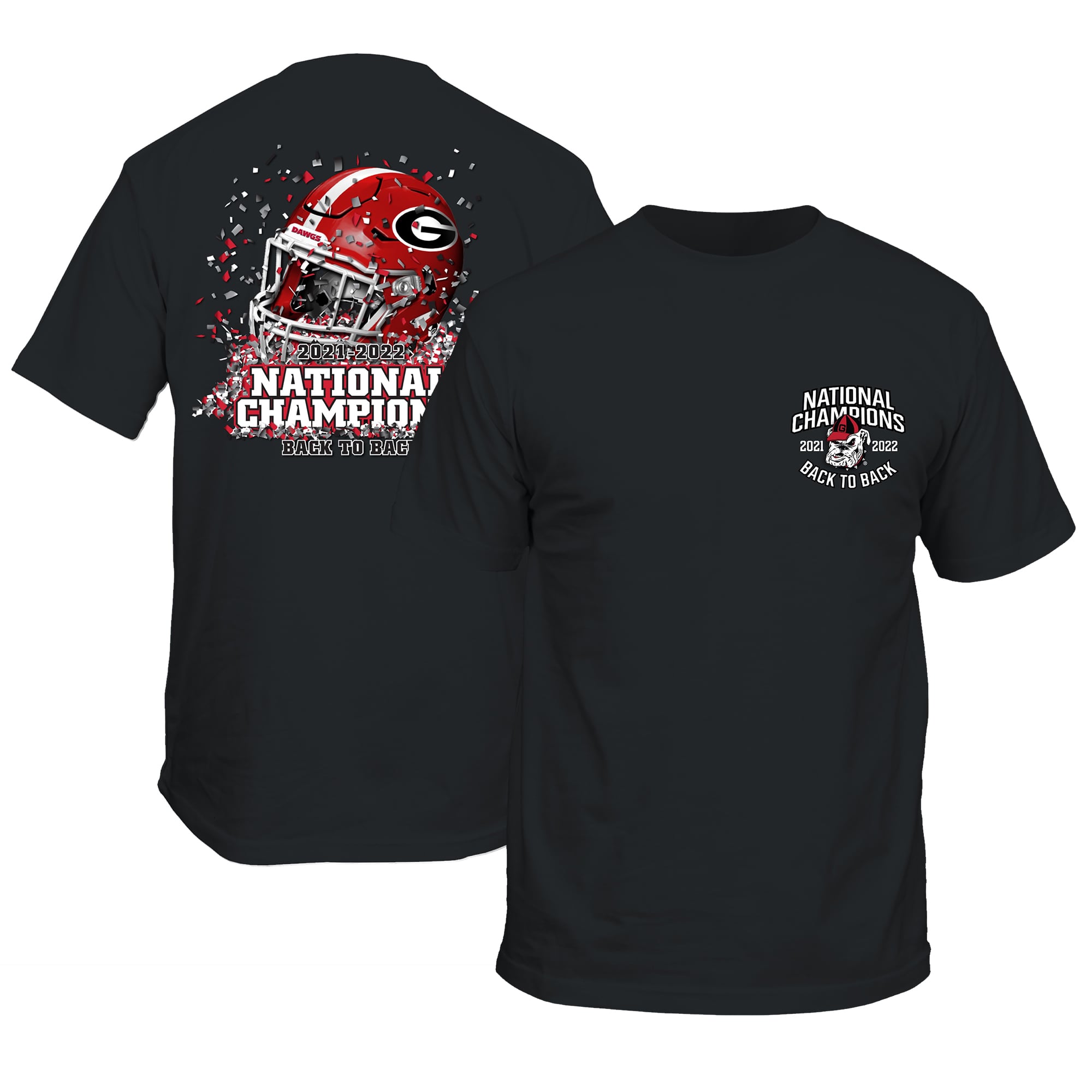 Men's Black Georgia Bulldogs Back-To-Back College Football Playoff