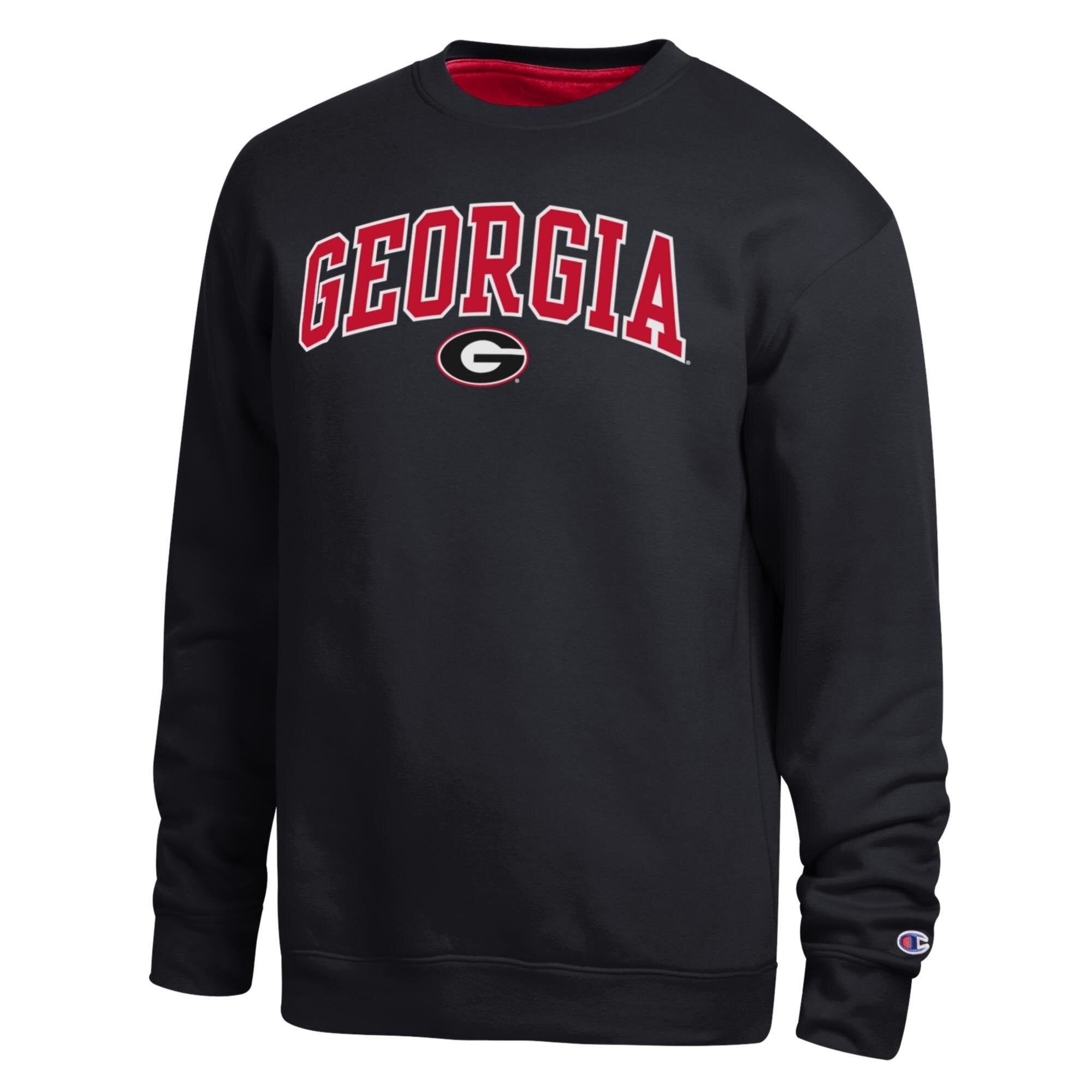 Men's Champion Heather Gray Georgia Bulldogs Arch Sweatshirt