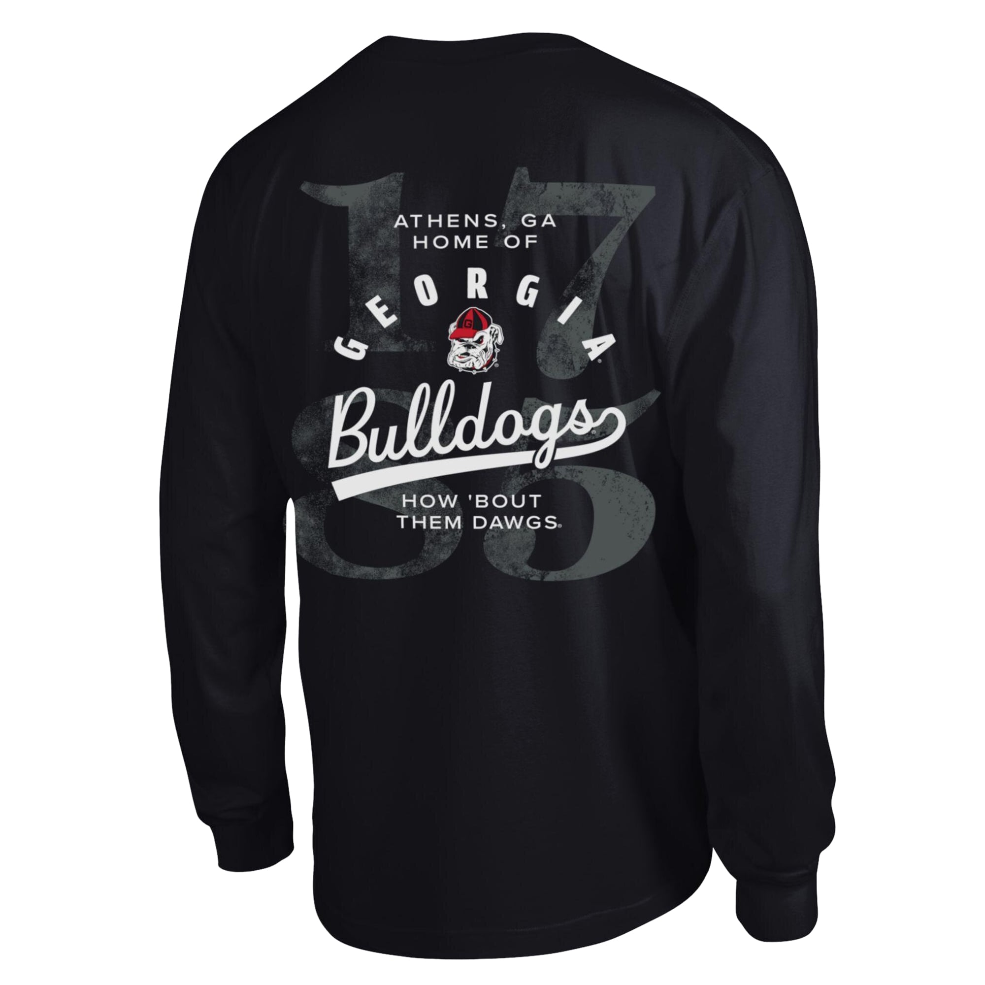 Men's Champion Black Georgia Bulldogs Laminated All-Star Long Sleeve T-Shirt