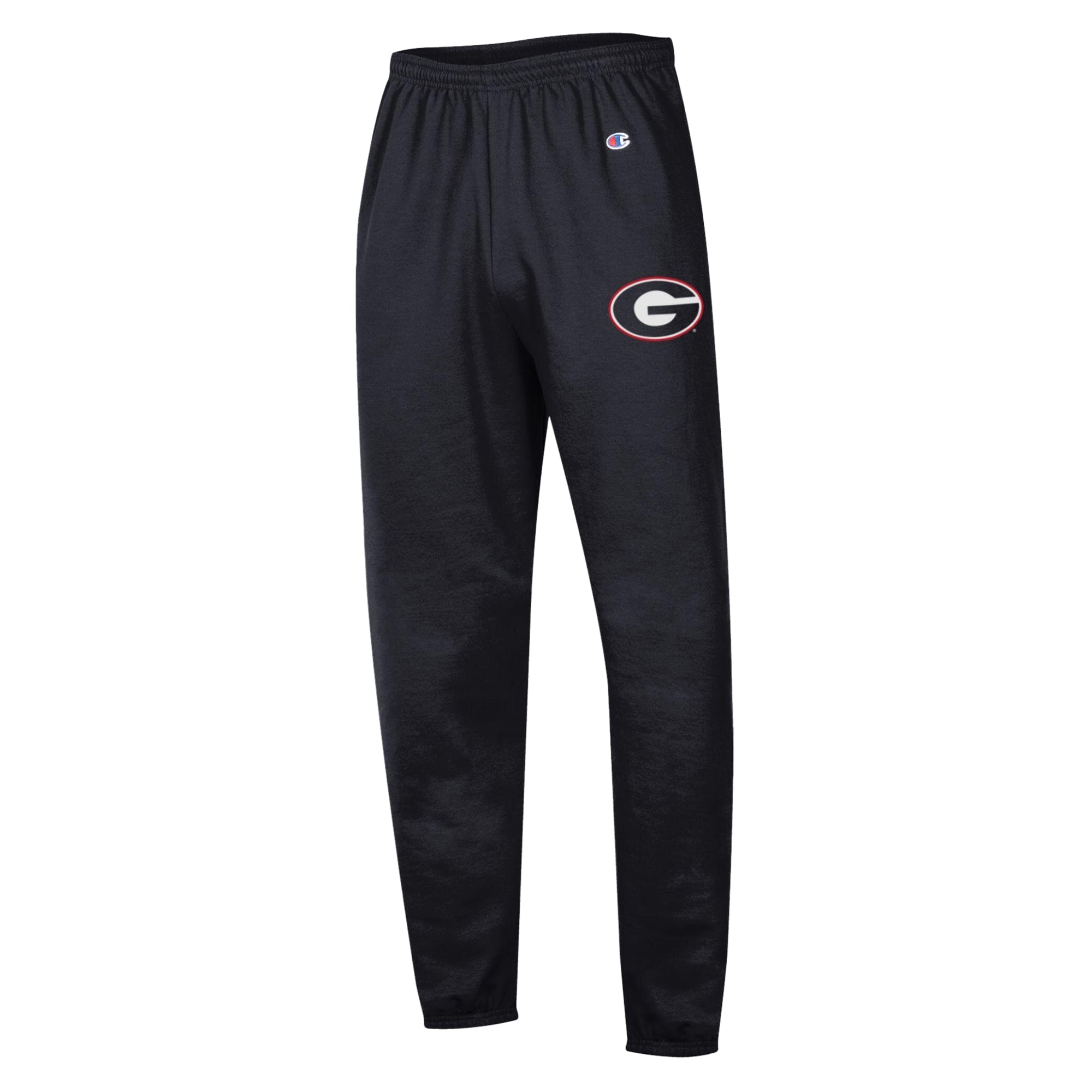 Pantalon de survêtement Champion Black Georgia Bulldogs Powerblend en polaire à bande pour homme