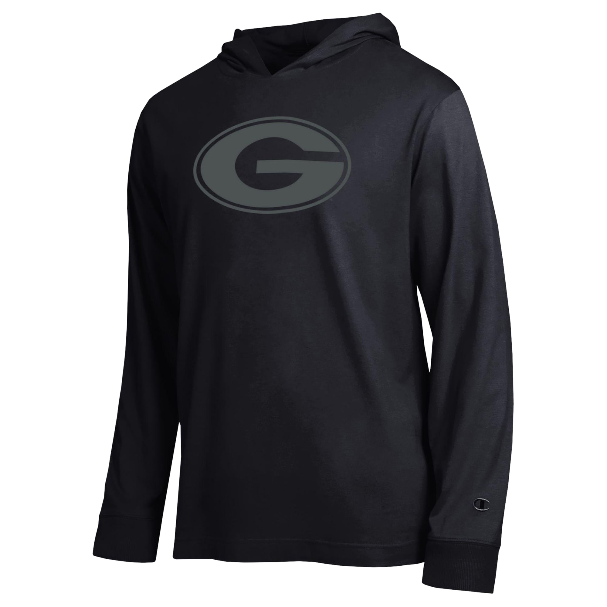 Men's Champion Black Georgia Bulldogs Tonal All-Star Long Sleeve Hooded T-Shirt