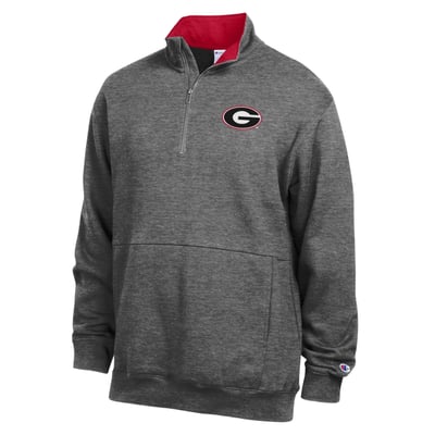  Georgia Bulldogs Champion Fleece Quarter-Zip Pullover - Charcoal