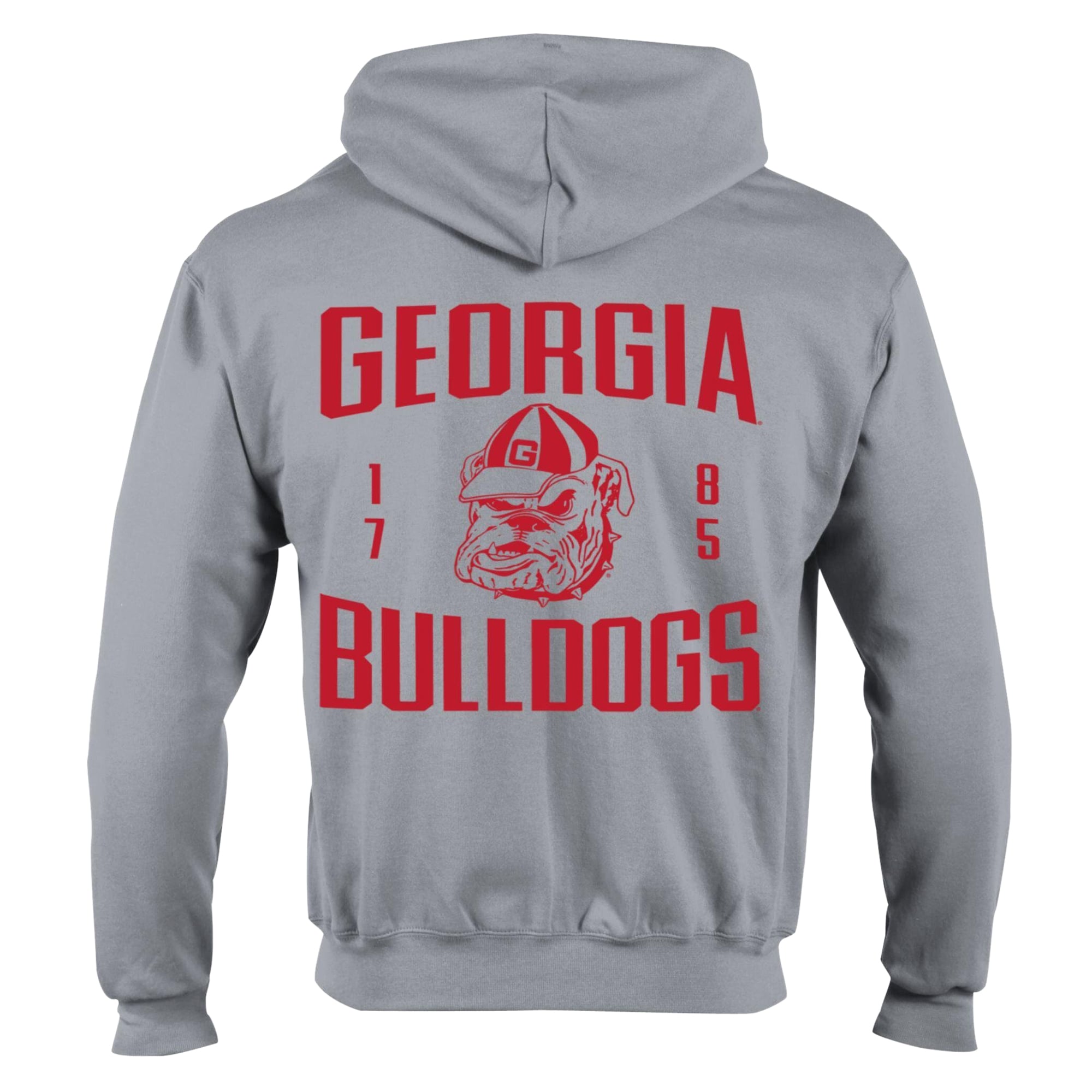 Men's Champion Heather Gray Georgia Bulldogs Varsity Powerblend Full-Zip Fleece Hoodie