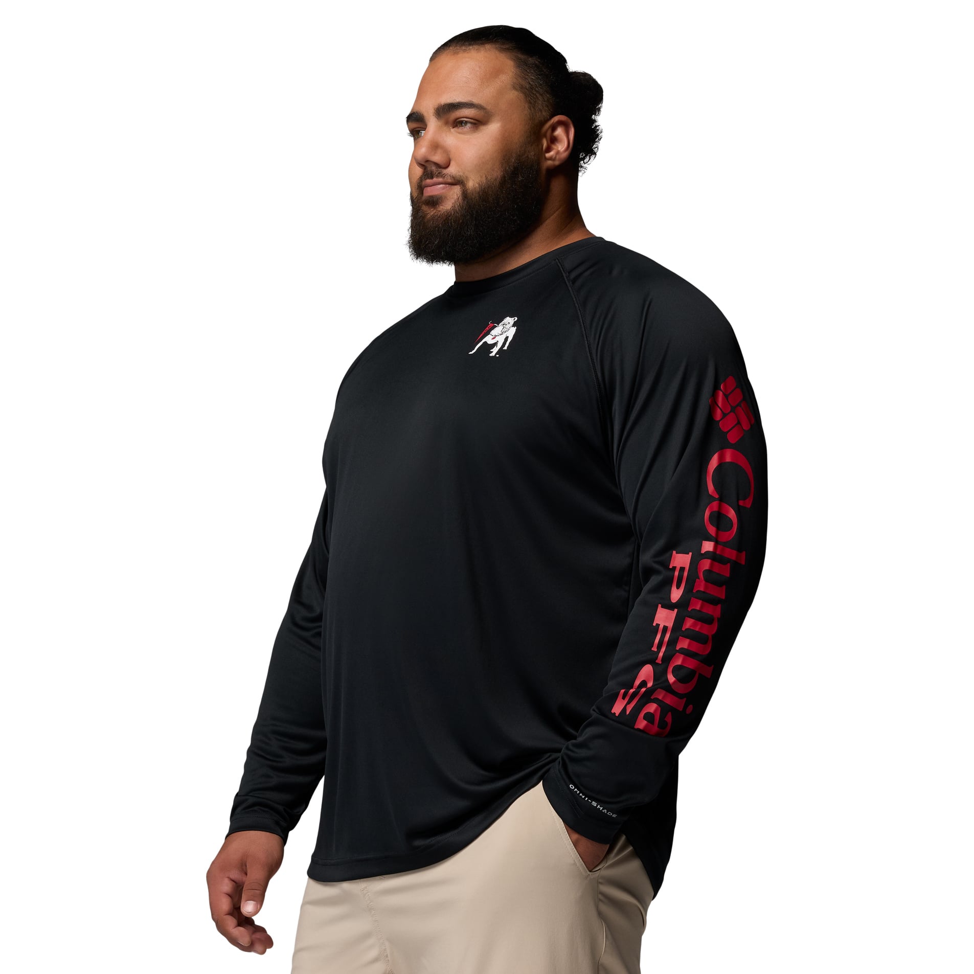 T-shirt à manches longues Columbia Black Georgia Bulldogs pour homme, grandes tailles