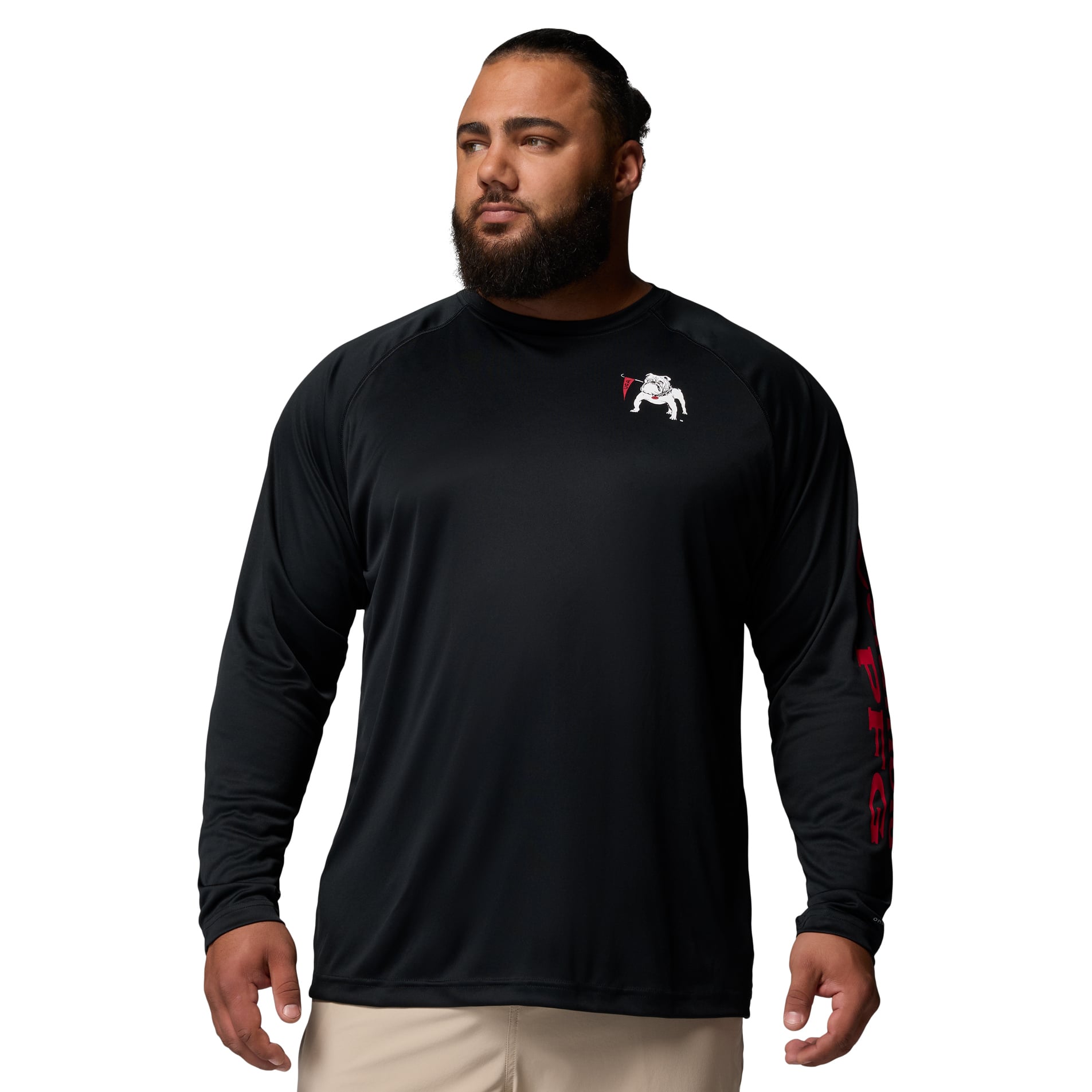 T-shirt à manches longues Columbia Black Georgia Bulldogs pour homme, grandes tailles