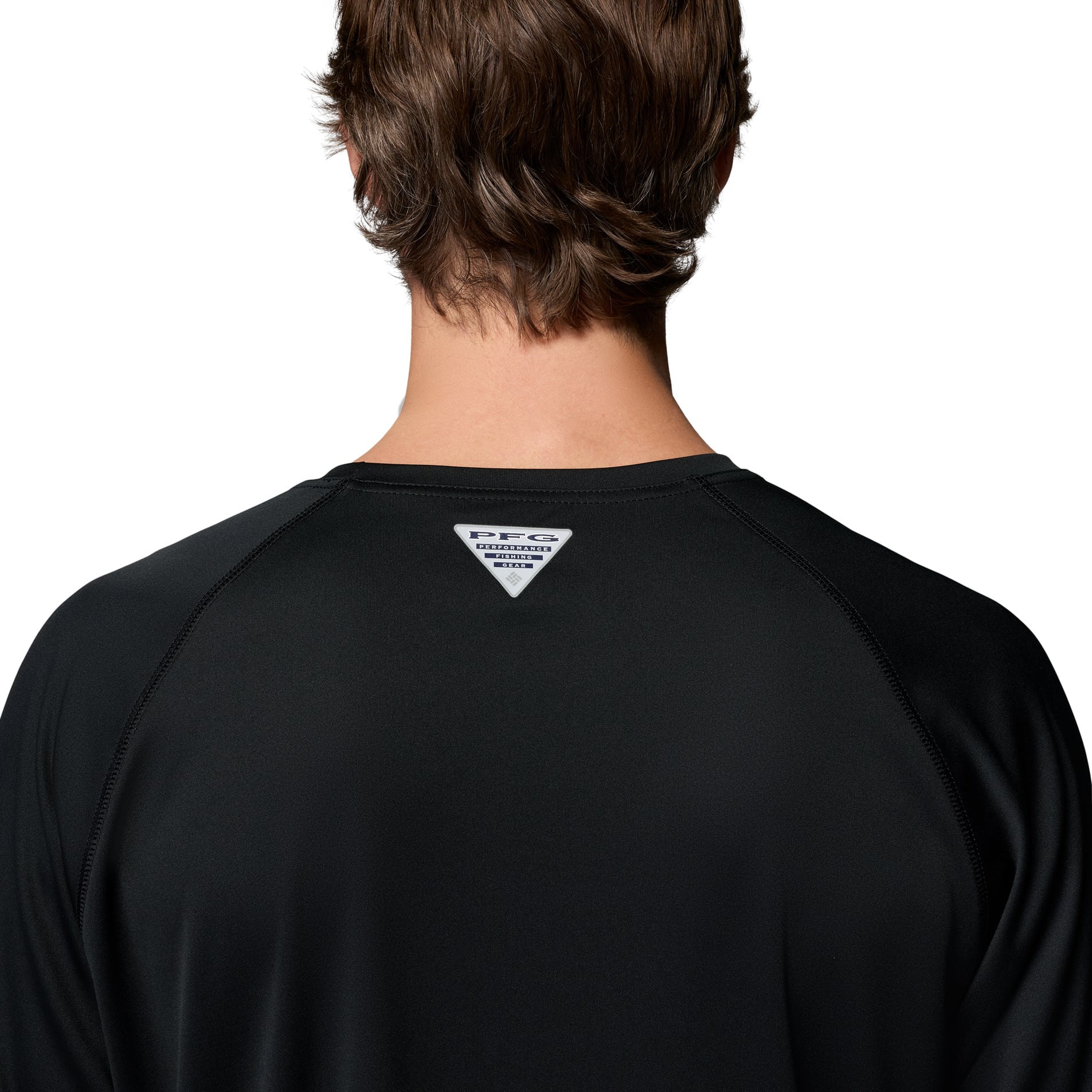 Men's Columbia Black Georgia Bulldogs Terminal Tackle Omni-Shade Raglan Long Sleeve T-Shirt