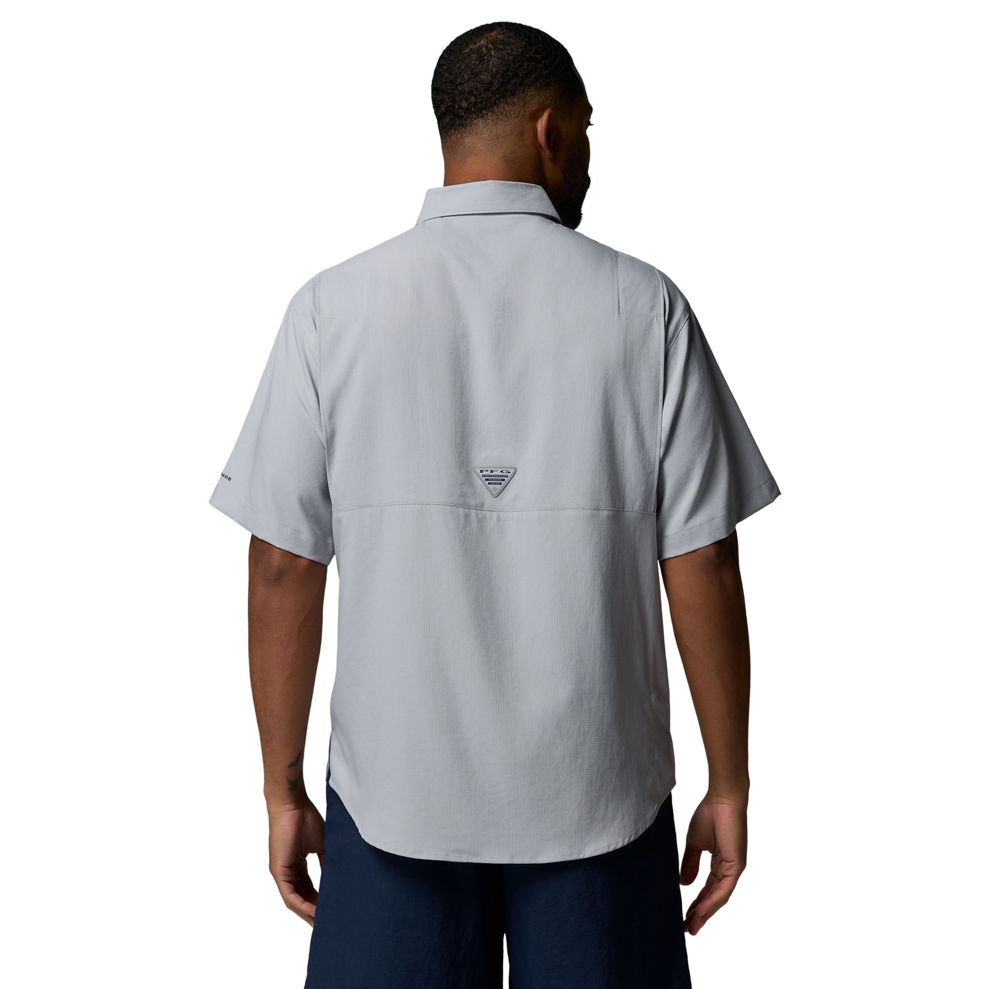 Chemise boutonnée Columbia grise Georgia Bulldogs Tamiami Omni-Shade pour homme