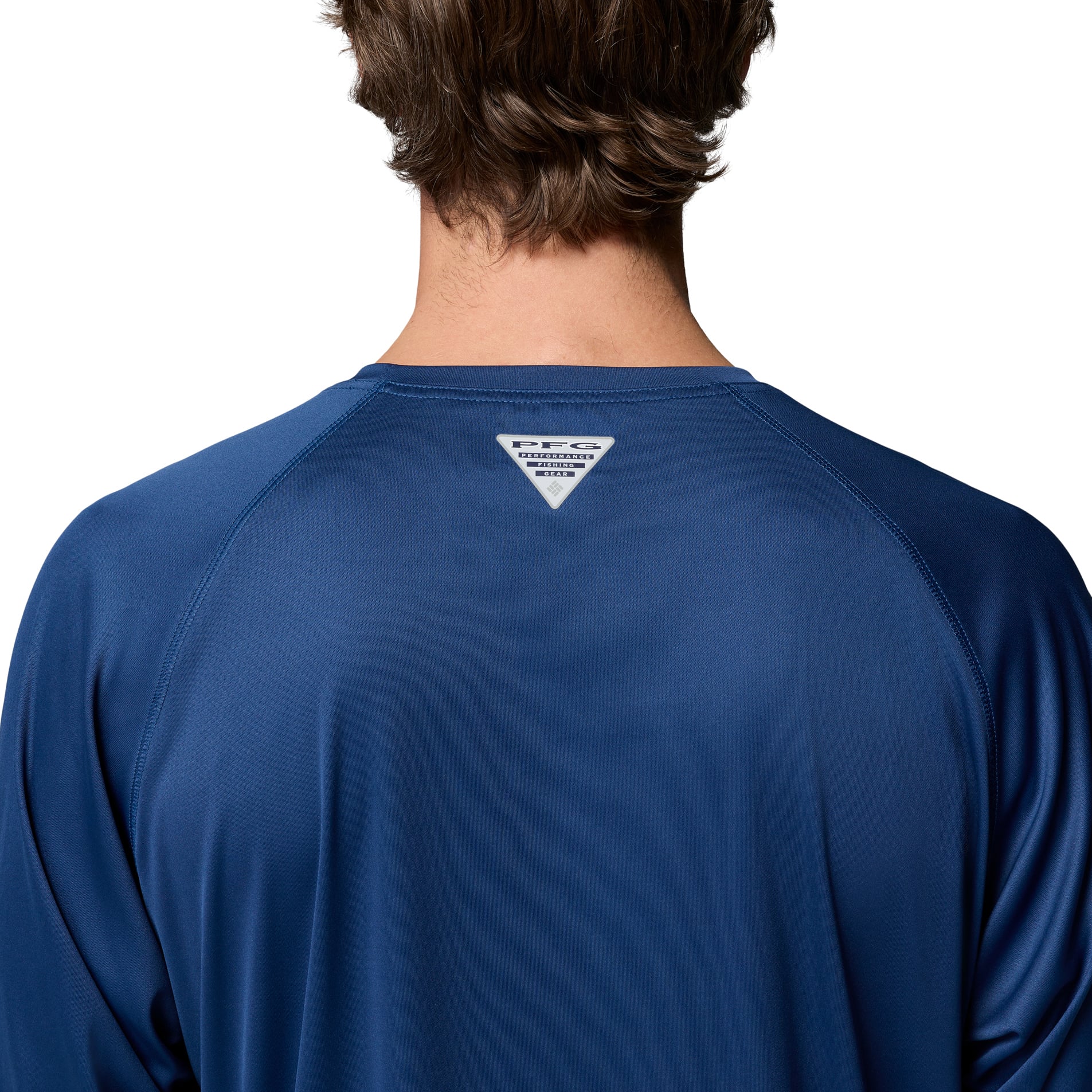 Men's Columbia Navy Georgia Bulldogs Terminal Tackle Omni-Shade Raglan Long Sleeve T-Shirt