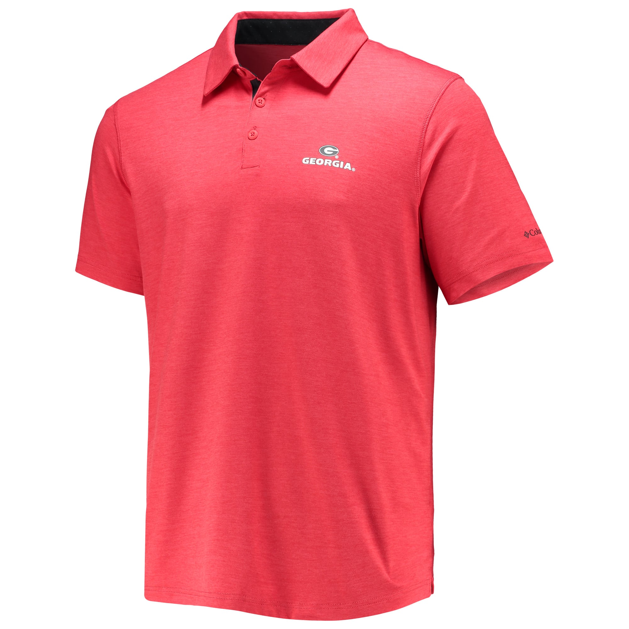 Men's Columbia Red Georgia Bulldogs Trail Omni-Shade Polo