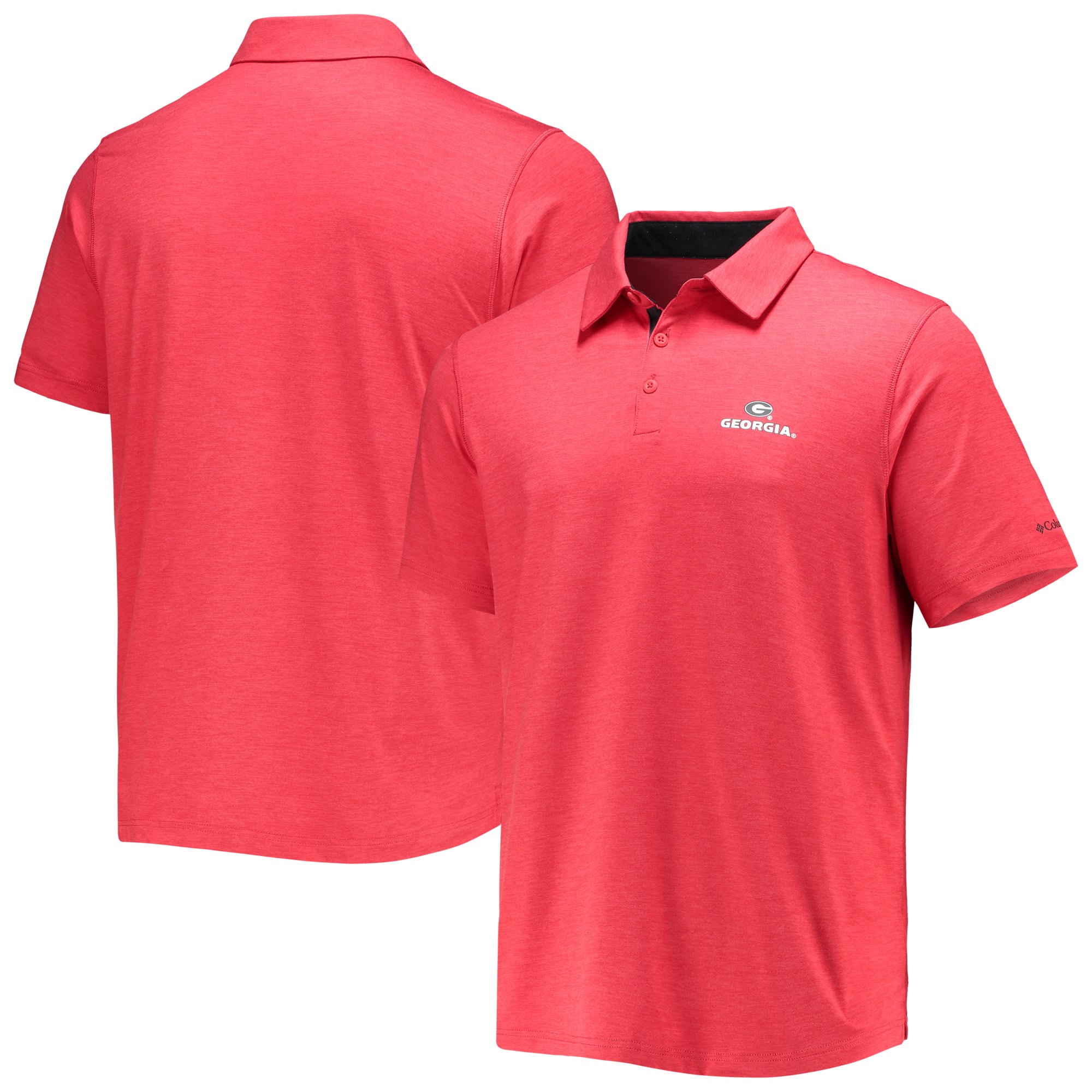 Men's Columbia  Red Georgia Bulldogs Trail Omni-Shade Polo