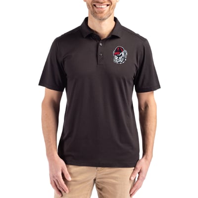 Georgia Bulldogs Cutter & Buck Coastline Epic Comfort Eco Recycled Polo - Black